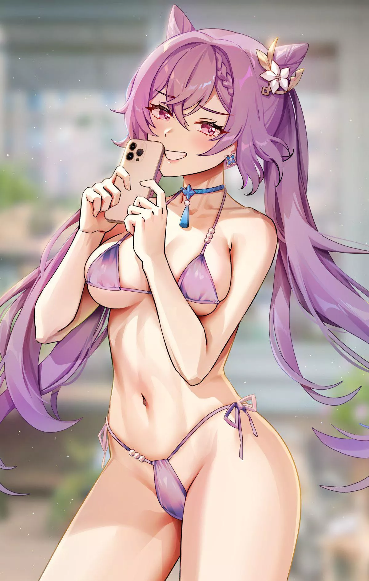 Swimsuit Keqing [Genshin Impact] (FoxyReine)