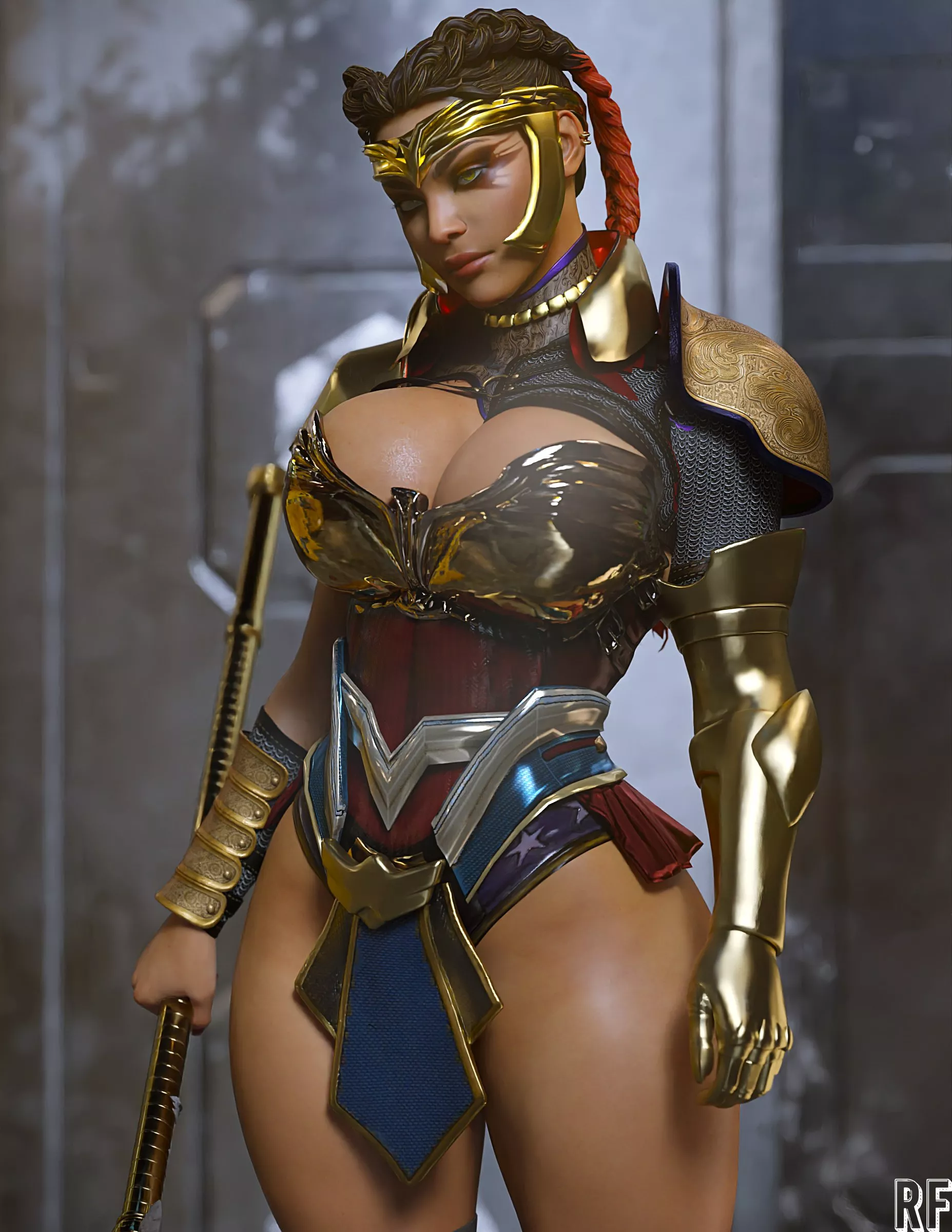 Loba as Wonder Woman (Rude Frog 3D)