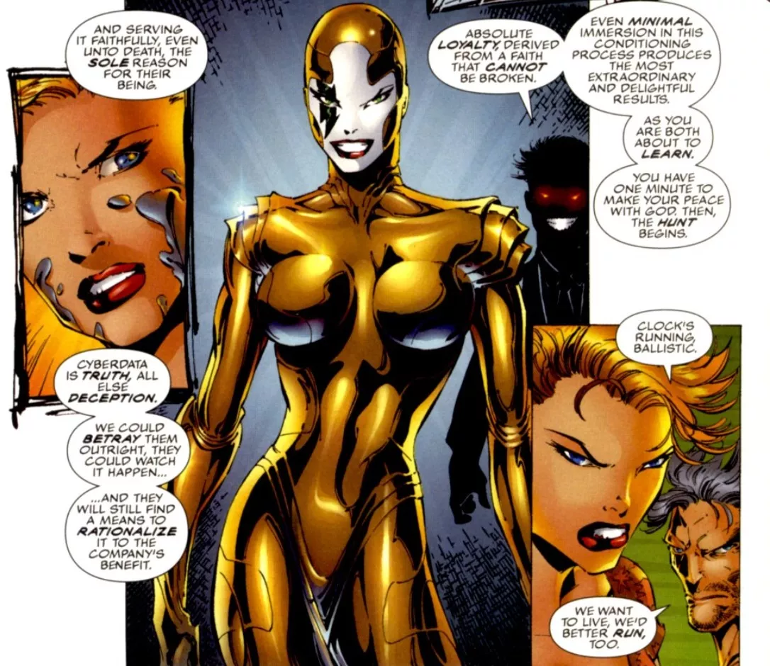 Velocity's Gold Armor [Cyberforce (1993) #11]