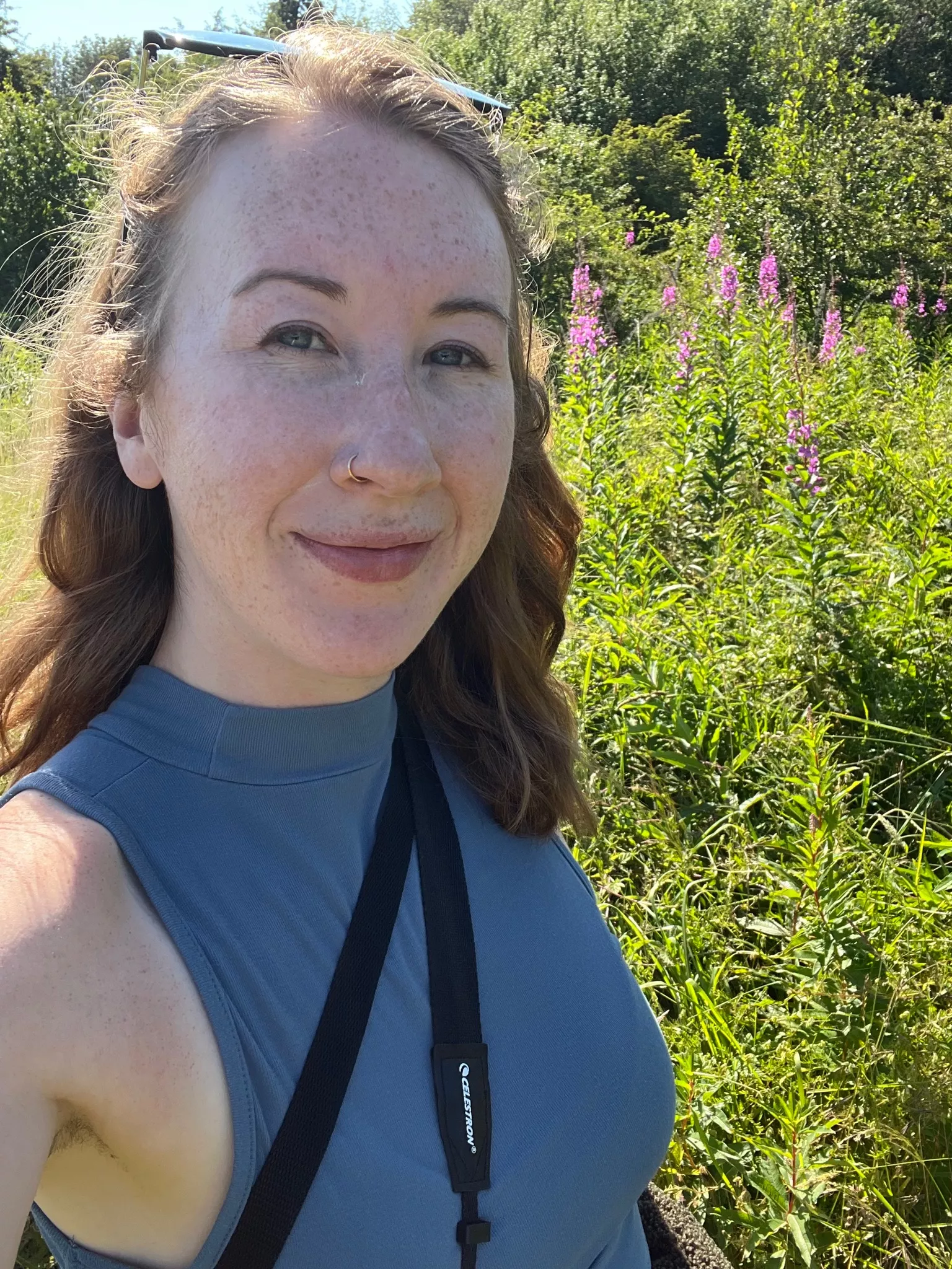 Frolicking in wild flowers