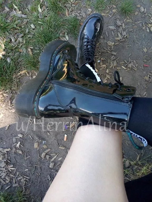 love my shiny doc martens so much