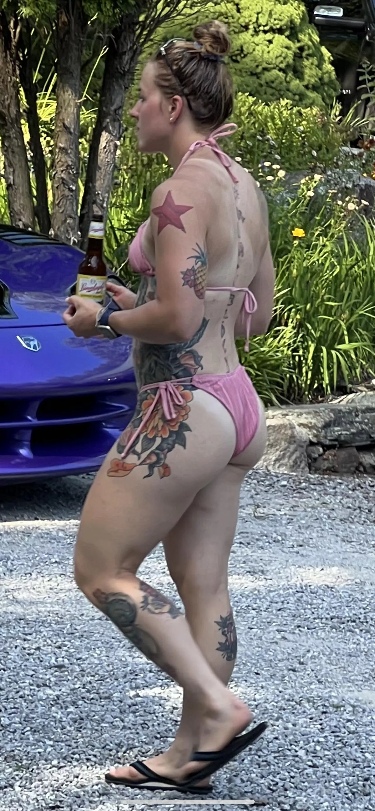 Fit bikini babe with tattoos