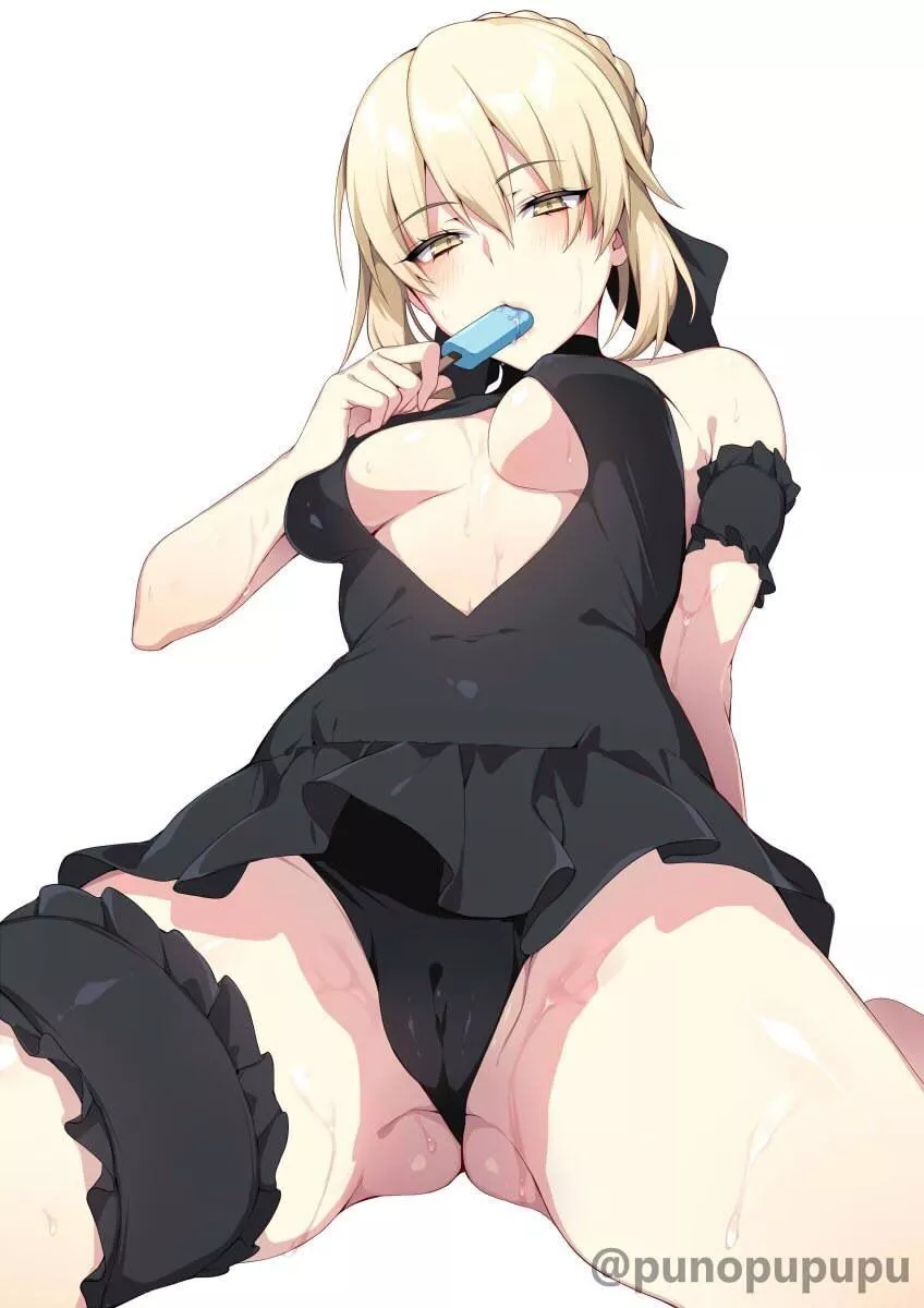 Salter Enjoying a Popsicle