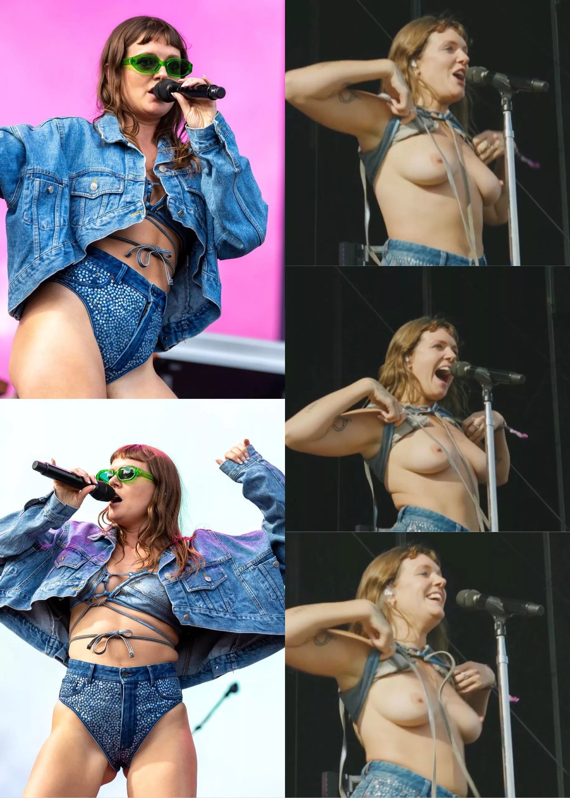 Tove Lo flashing the crowd at Lollapalooza 2022