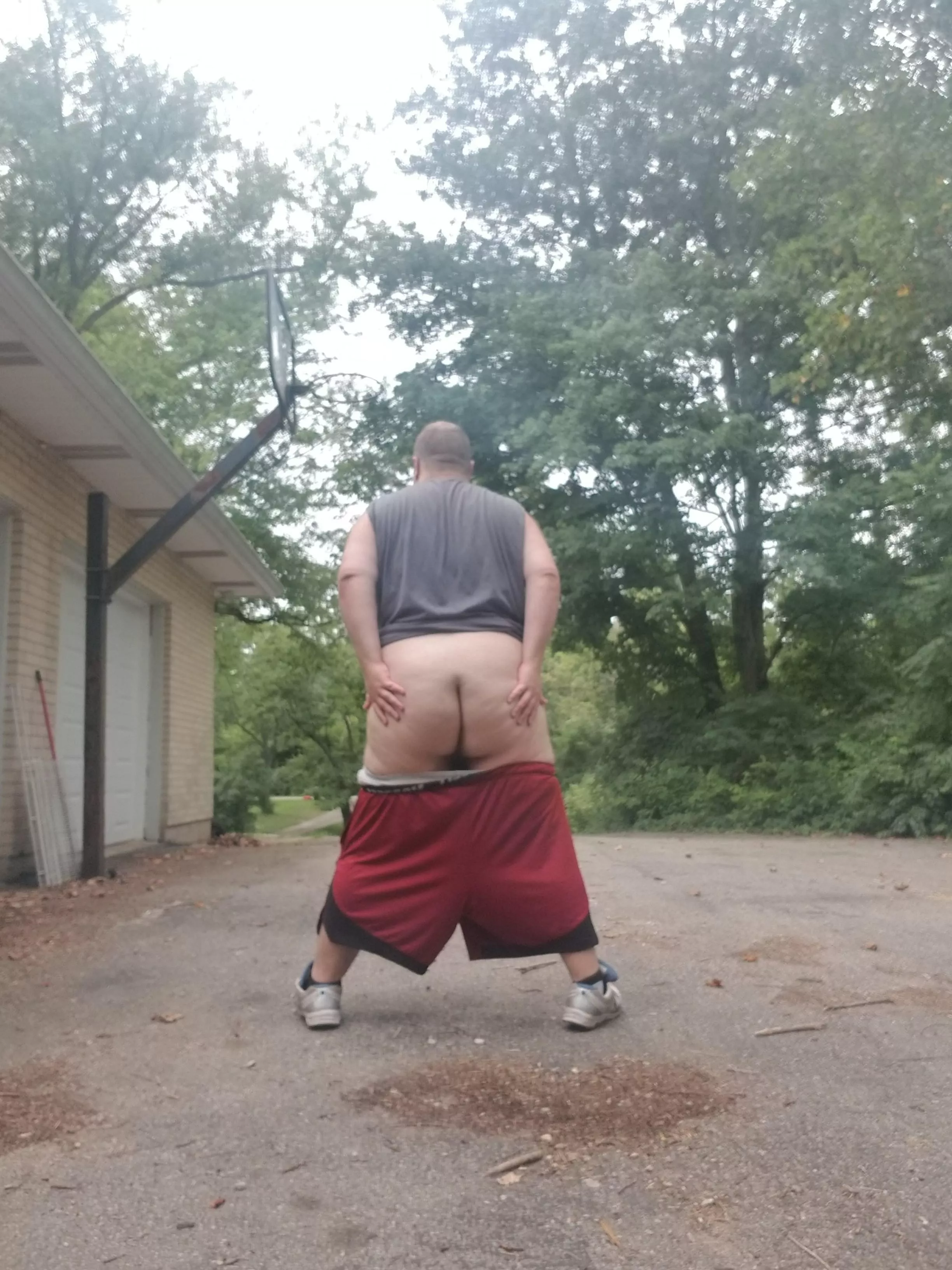 showing my neighbors my ass