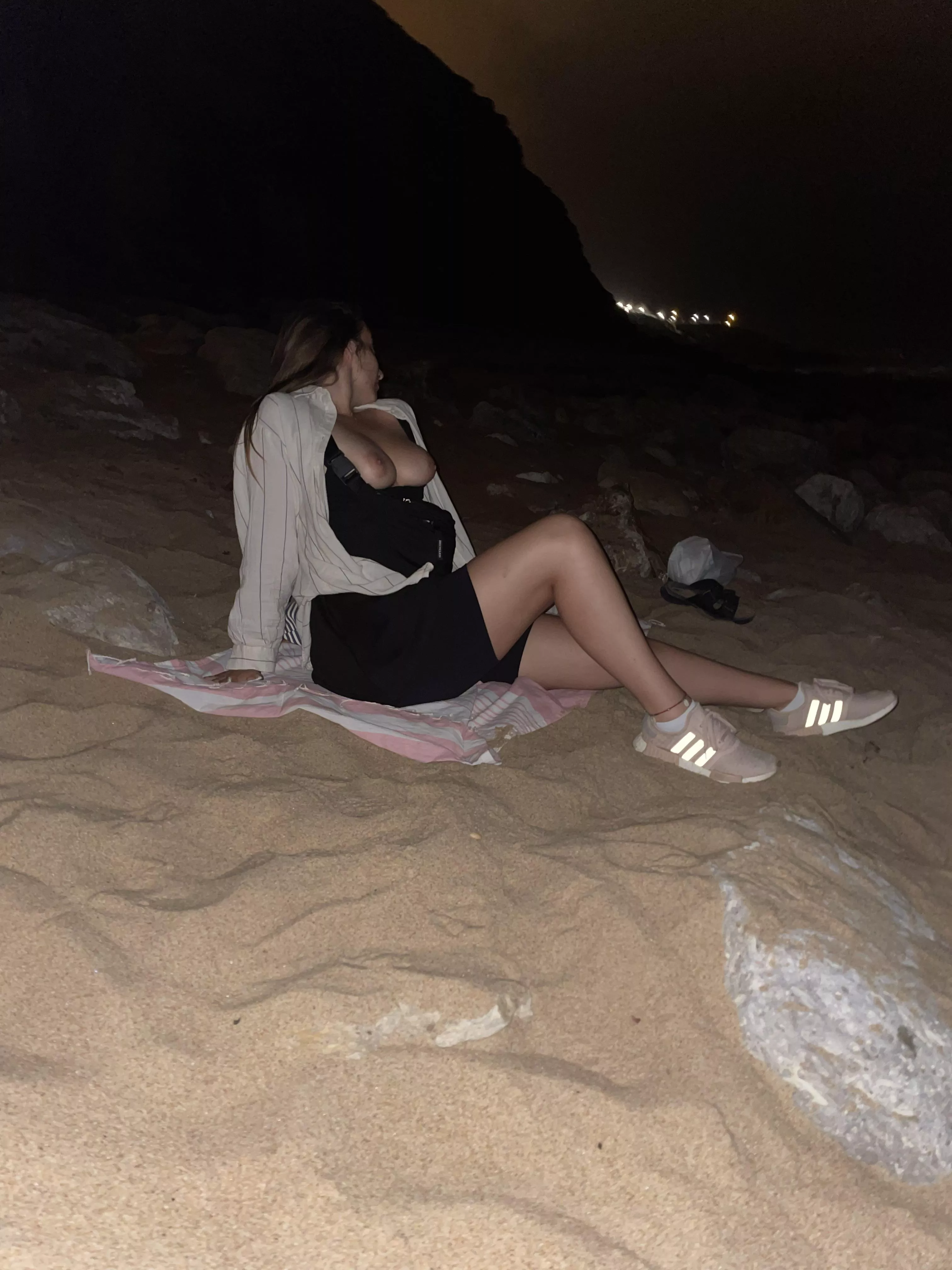 The beach hits different at night