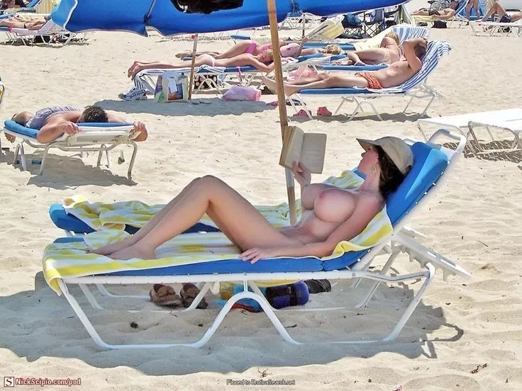 Denise naked on the beach