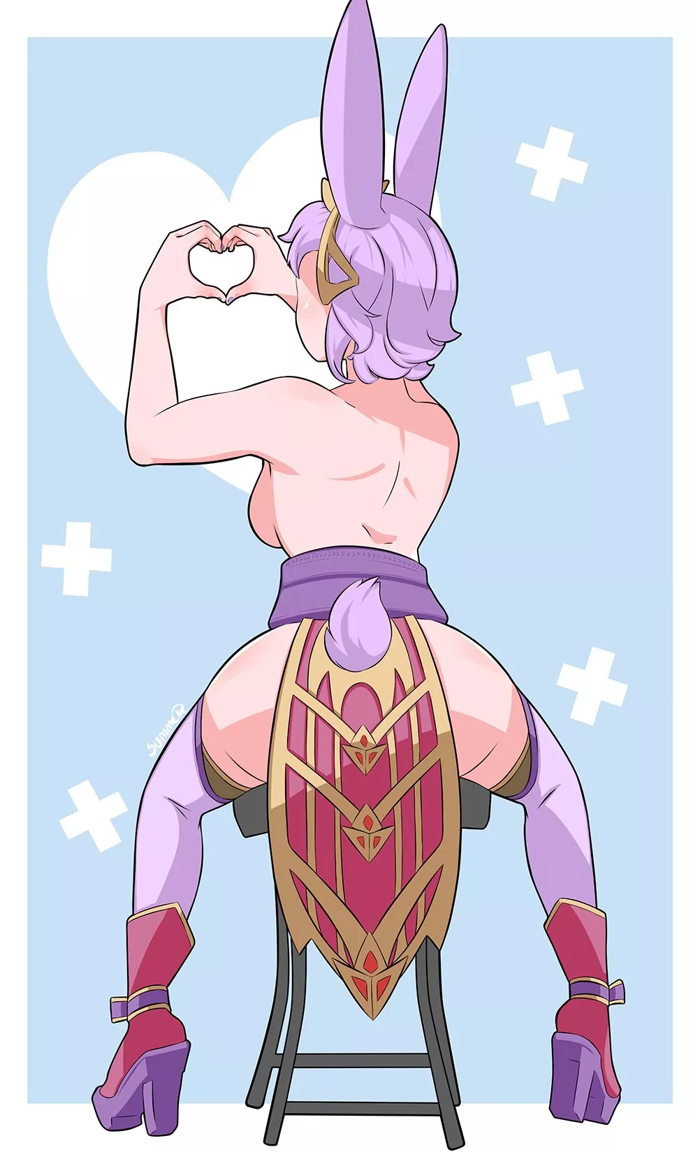 Rei topless and sending a heart to her fans (Maeve best girl)