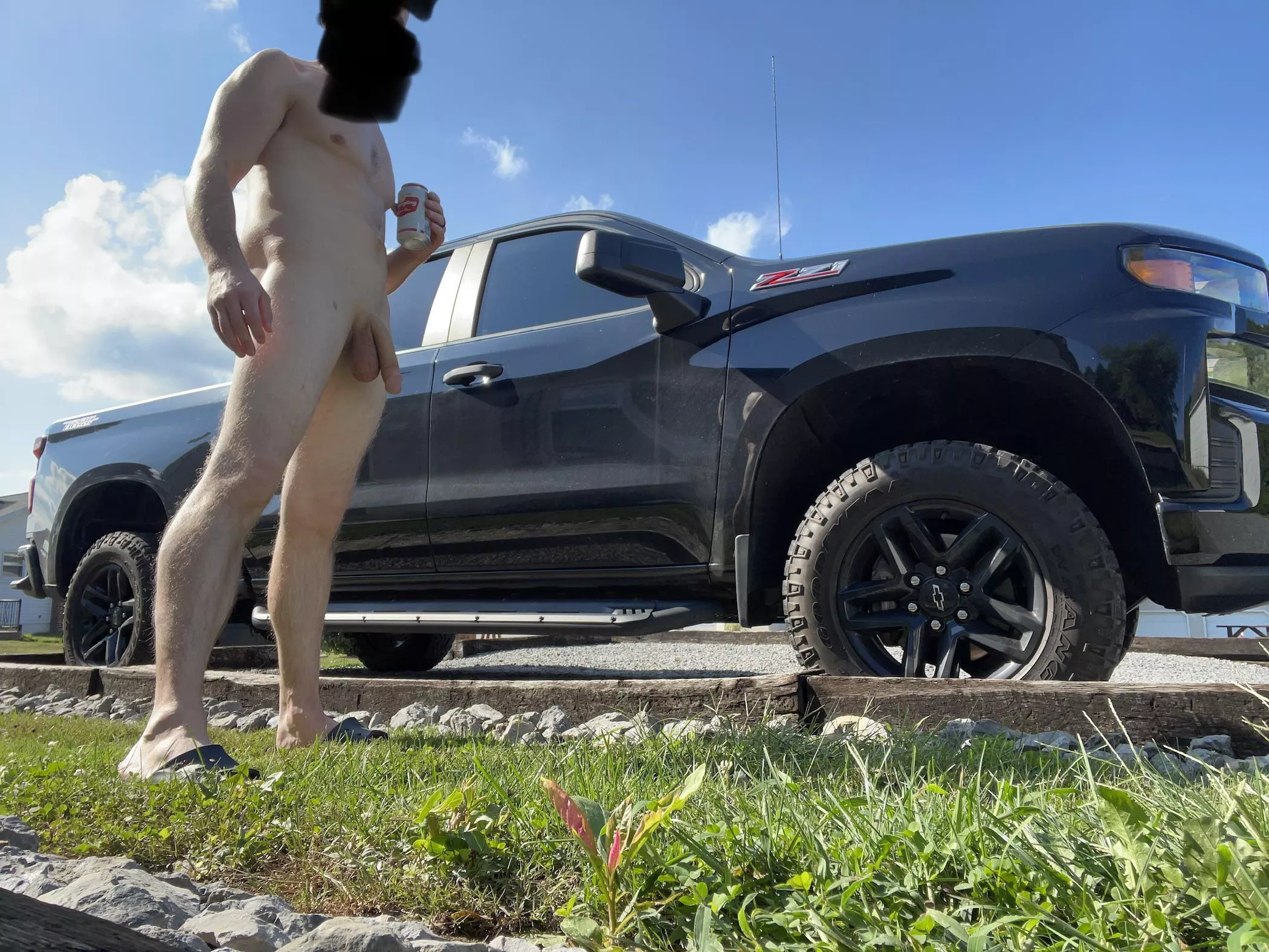 Walking around the backyard, and figured Iâ€™d get a pic with my truck.