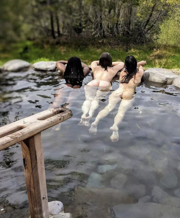 3 beauties taking a dip