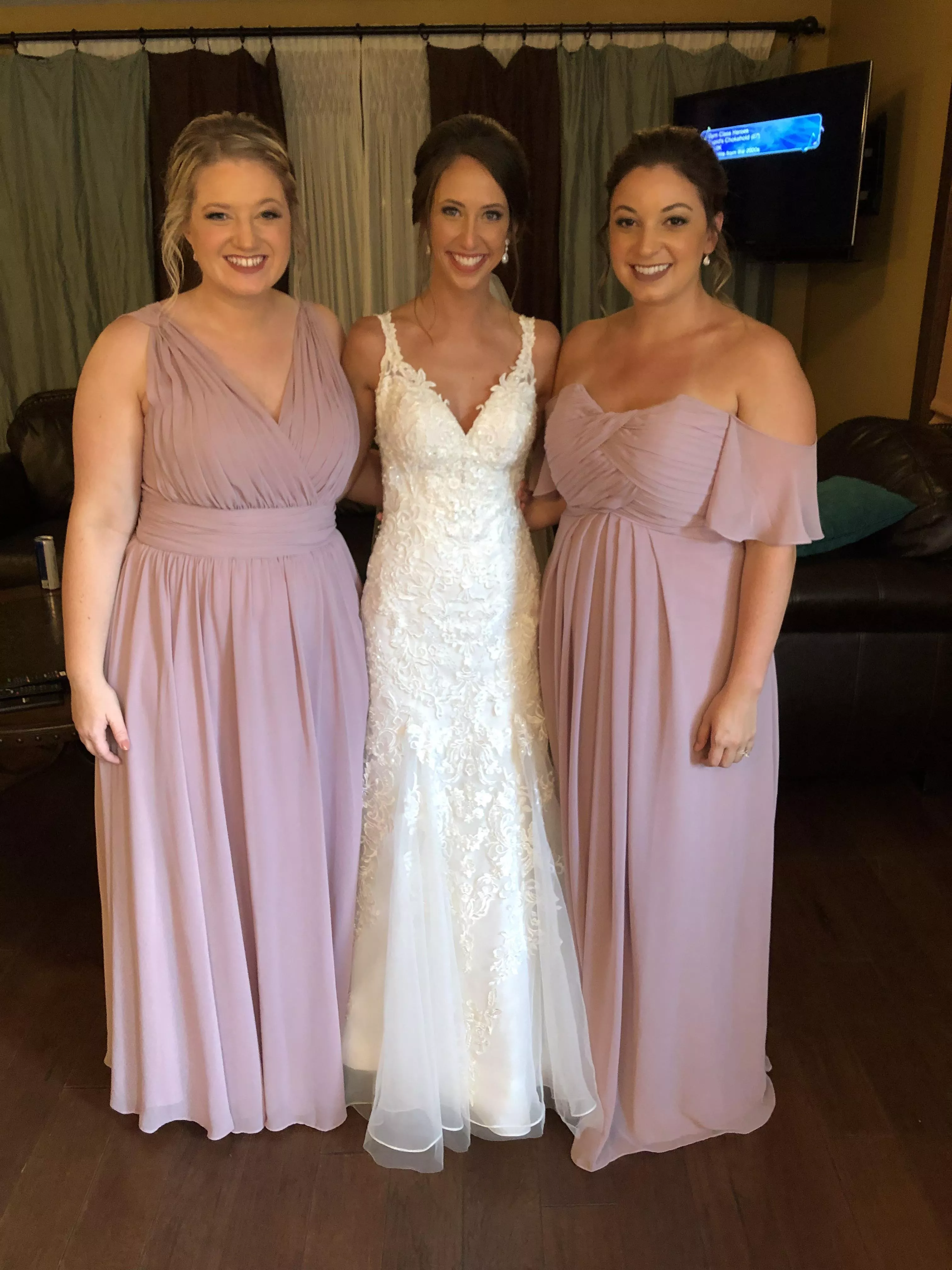 Bride and her bridesmaids