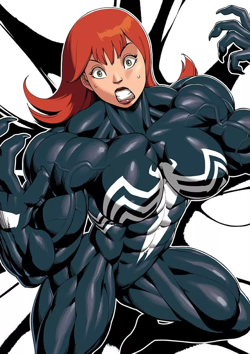 MJ as Venom (@pokkuti) [Marvel Comics]