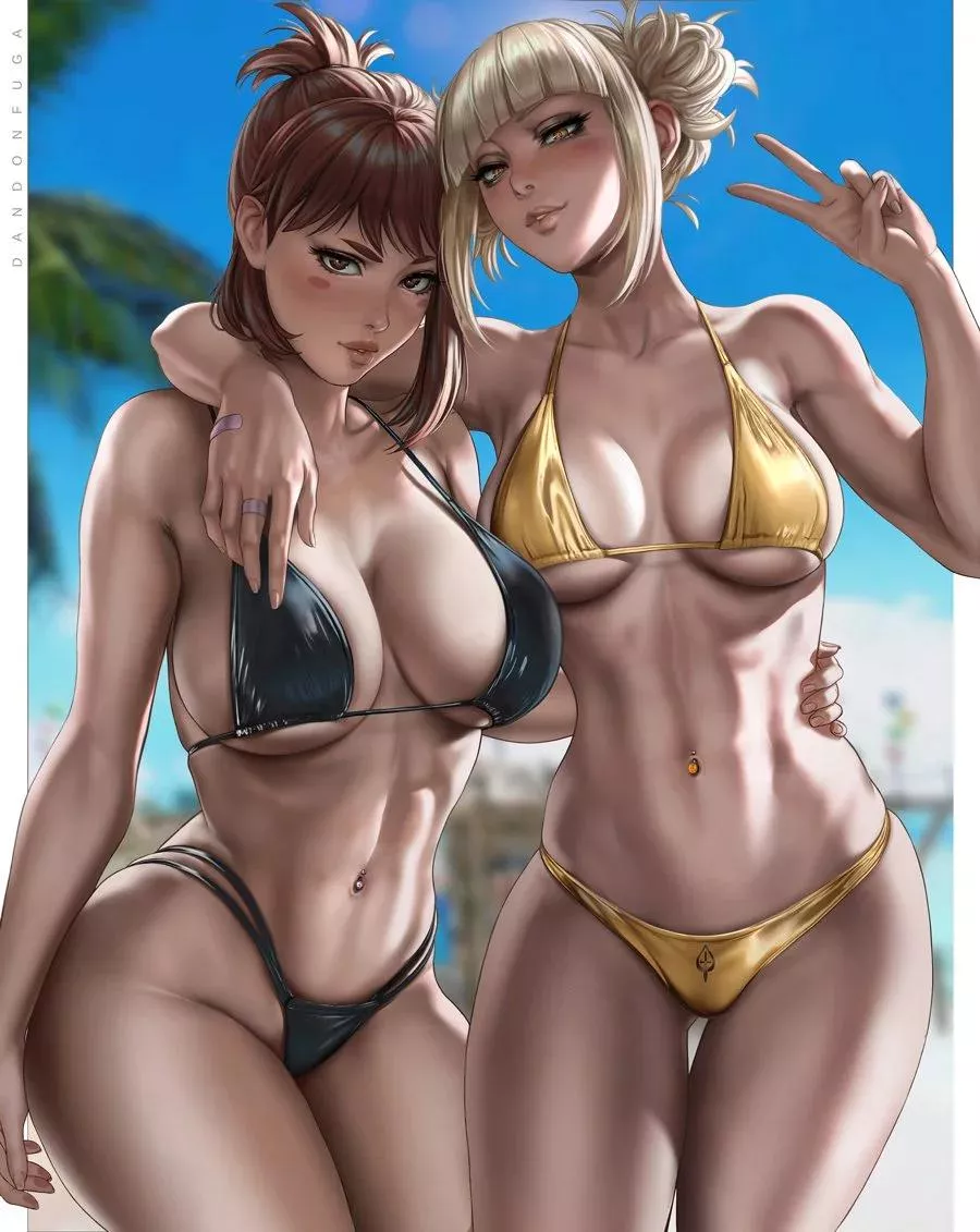 Ochako Uraraka and Himiko Toga at the beach (Dandonfuga) [My Hero Academia]