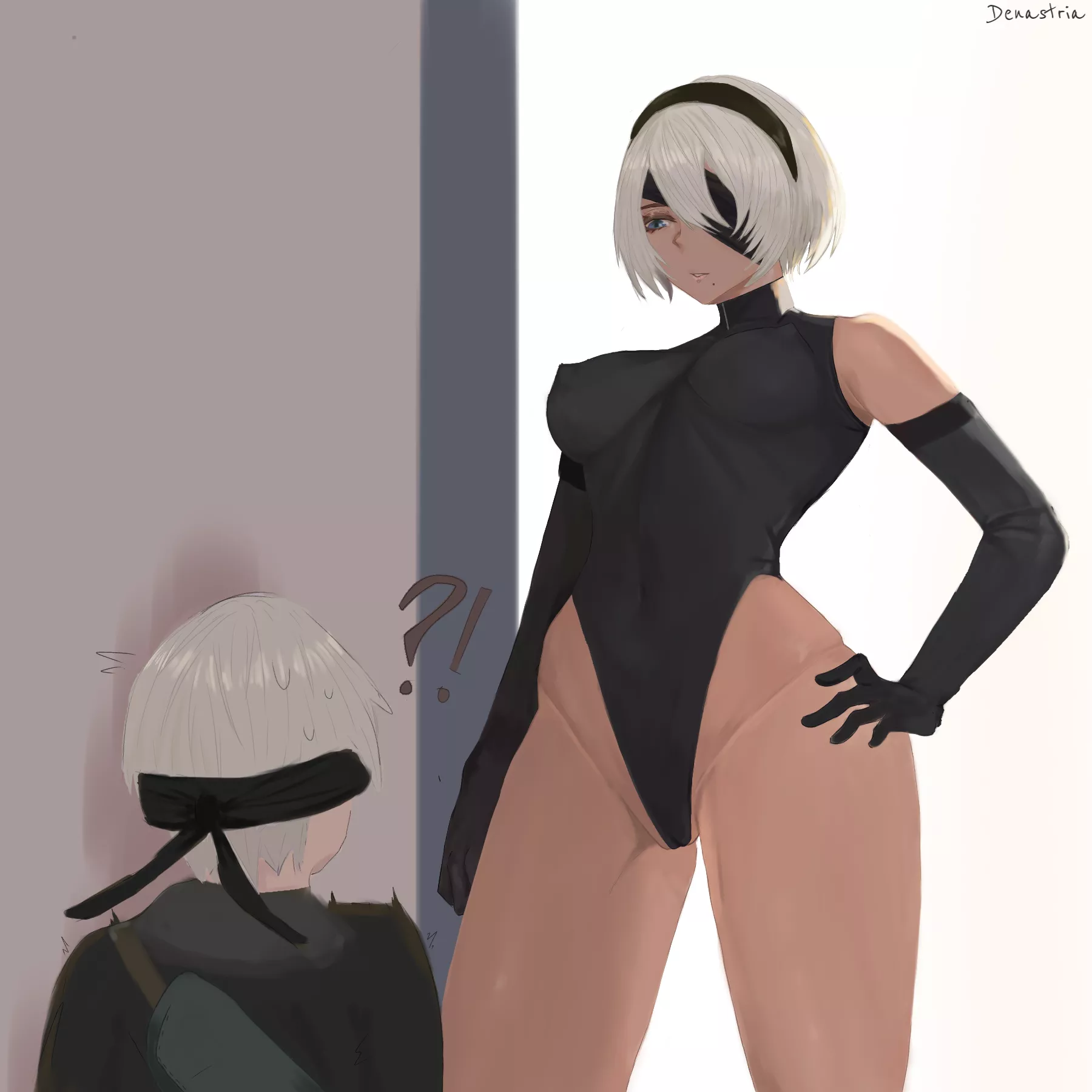 2B And 9S Highleg Leotard ( Denastria) [Nier]