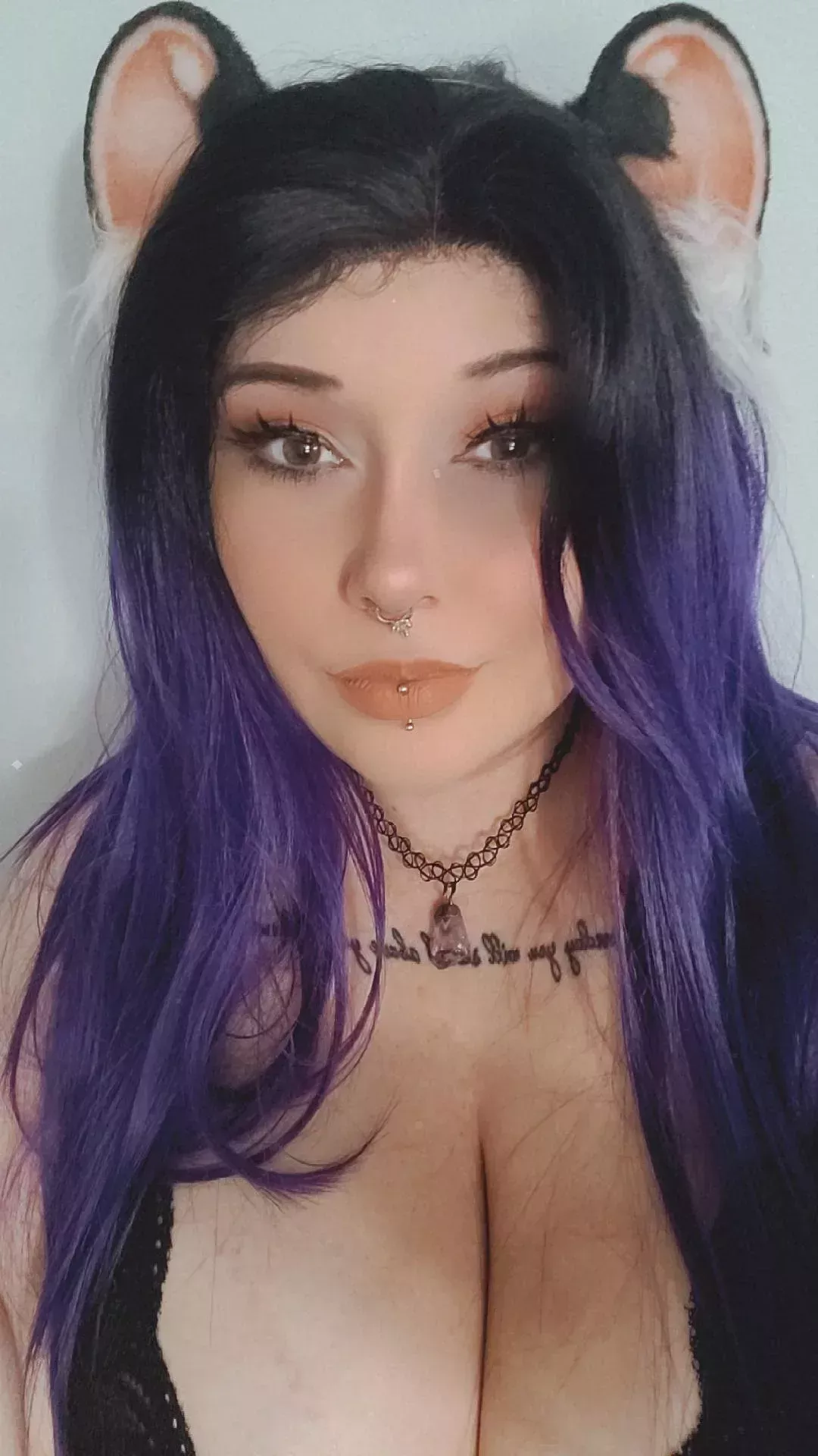 purple haired skunk girl