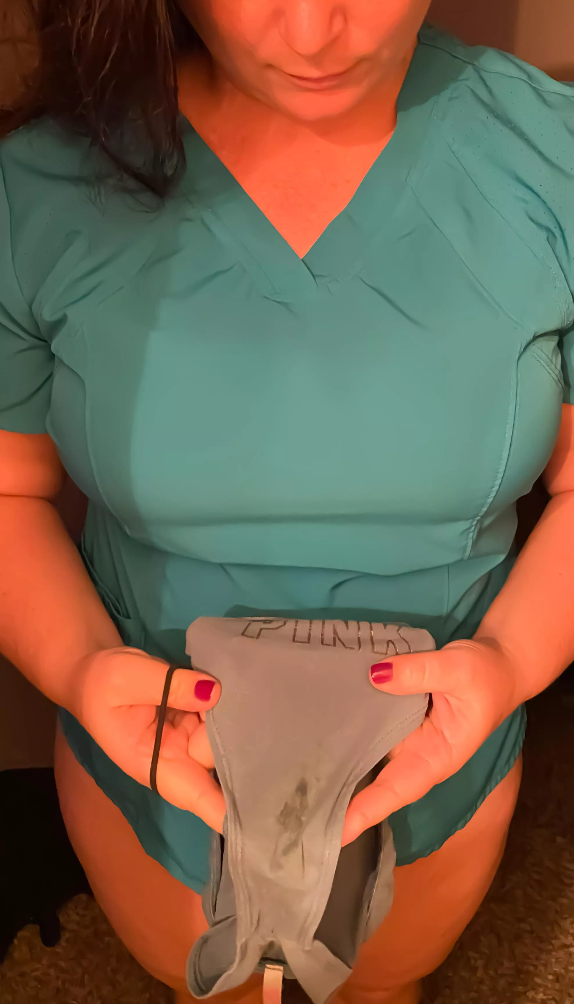 The results of your nurse being horny, teasing my pussy on the drive home while watching MFF porn, pulling over on the side of the road to masturbate because I couldnâ€™t take it anymore! Would you taste my panties?