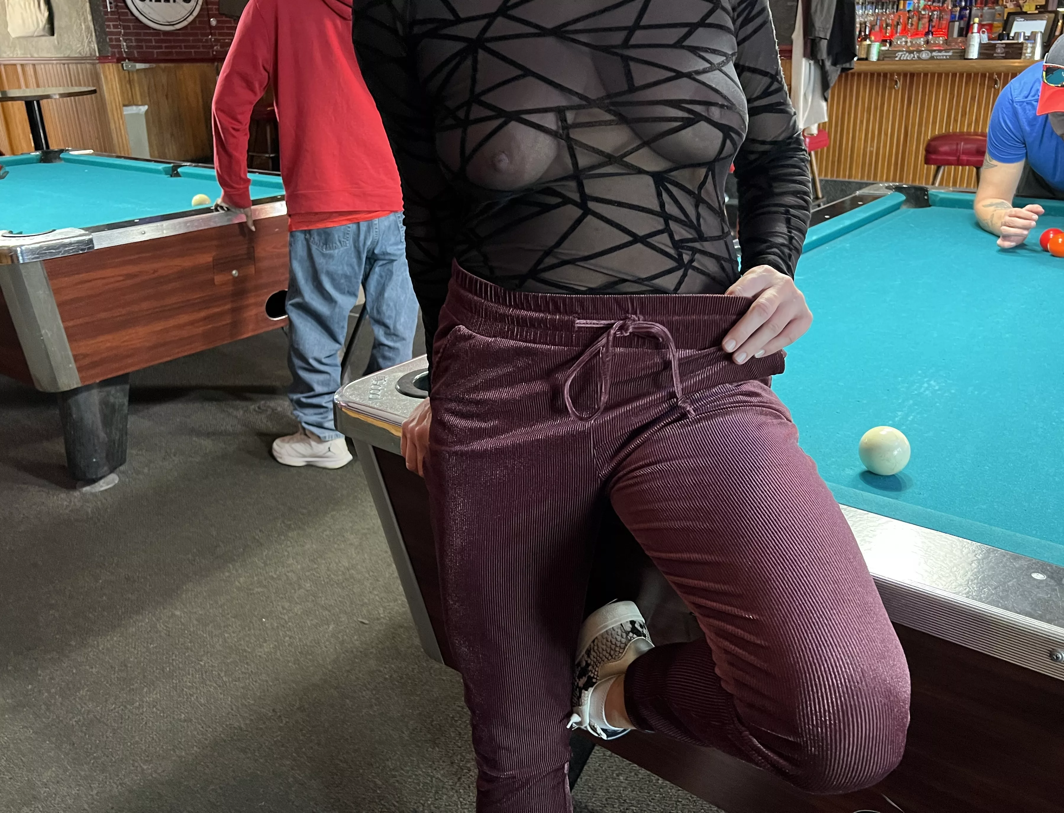 This outfit got a few looks at the bar!