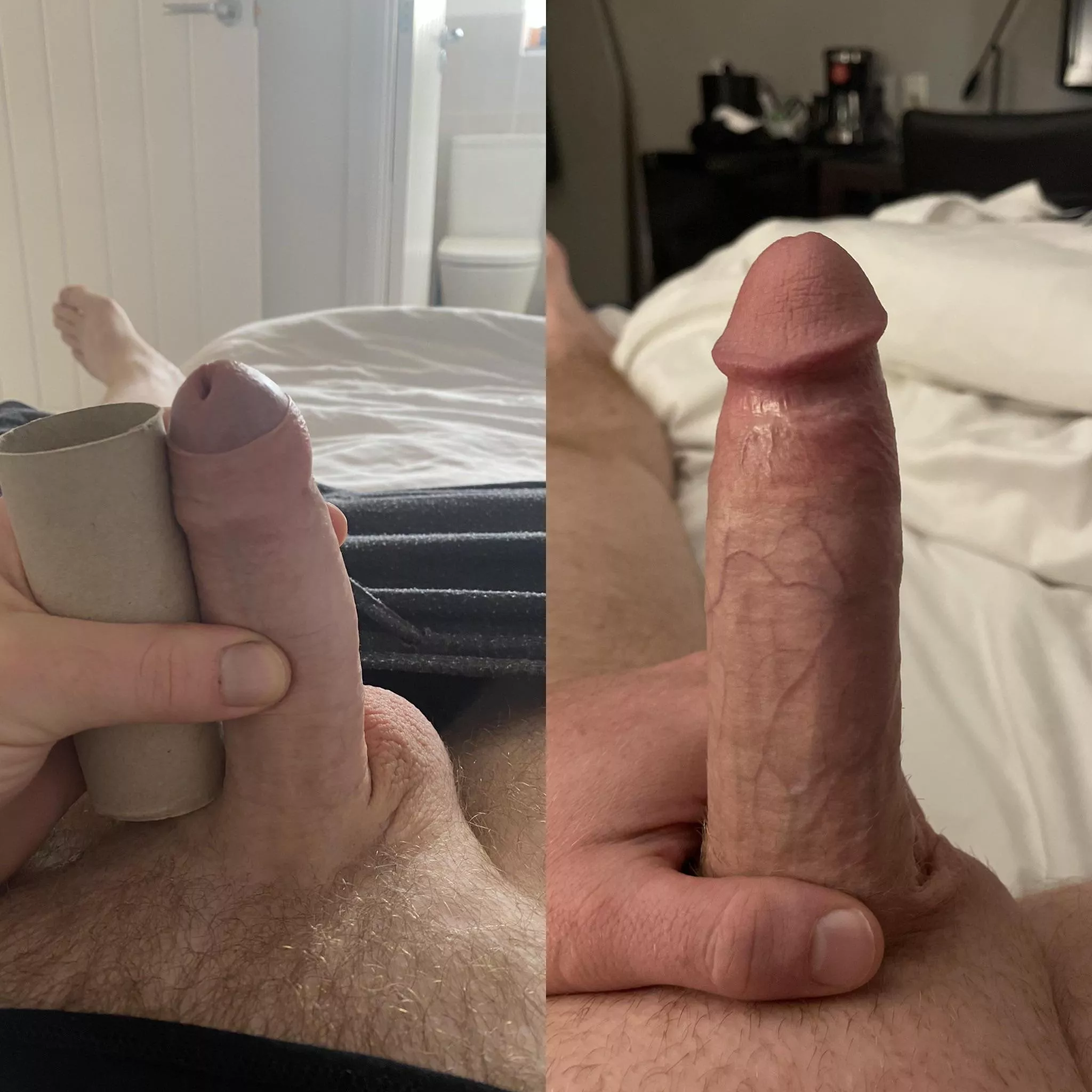 I (left) just lost badly to u/hezzeywheezey (right) He has the superior cock 😓