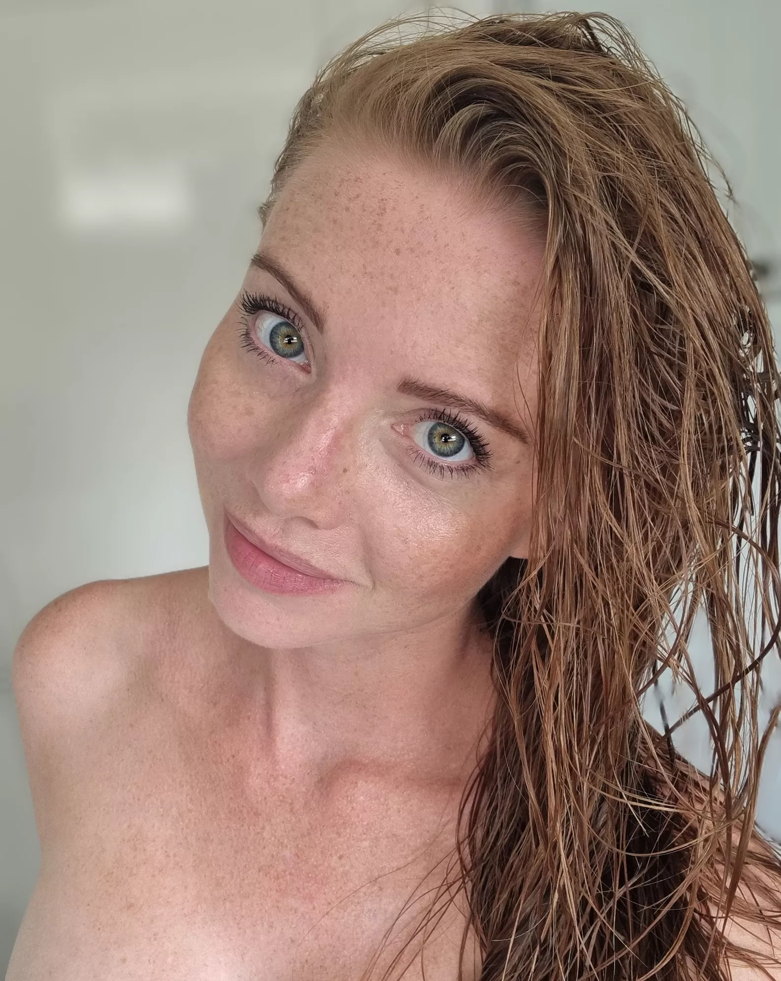 Freckly and and freshly showered ðŸ¥°