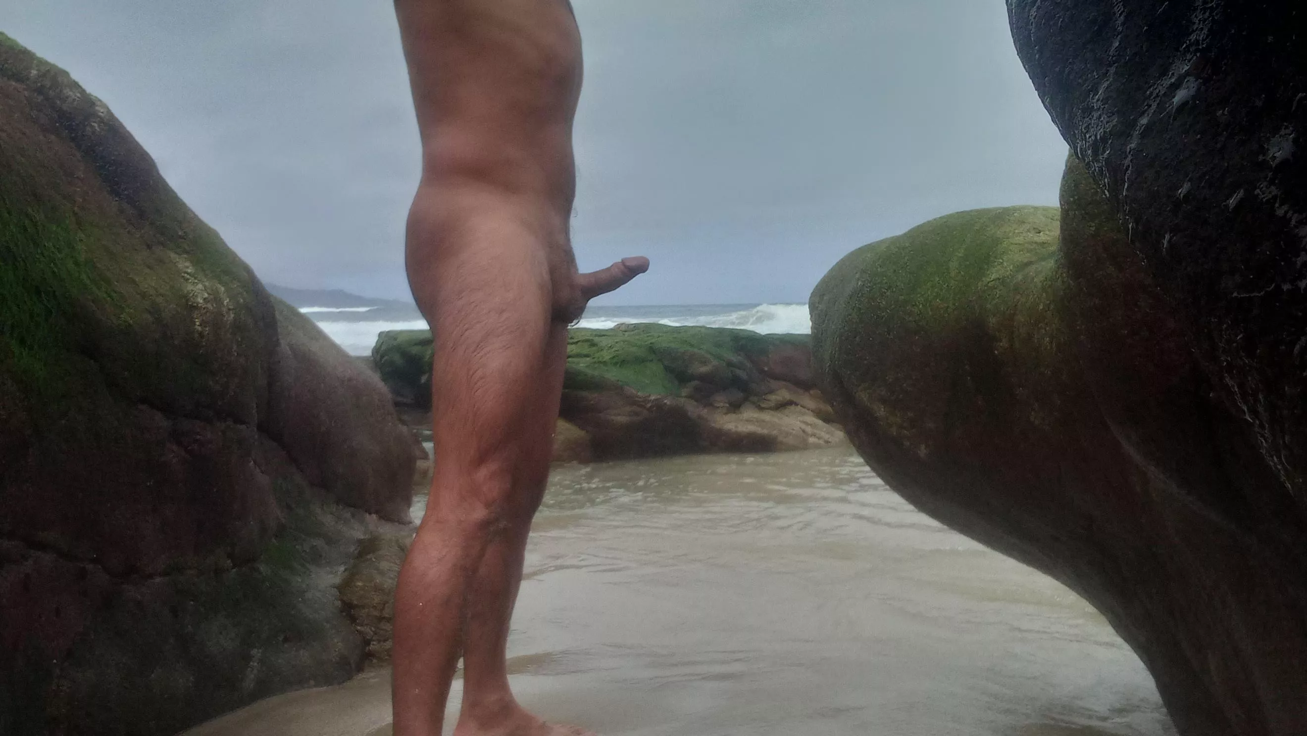 beach boner cloudy day