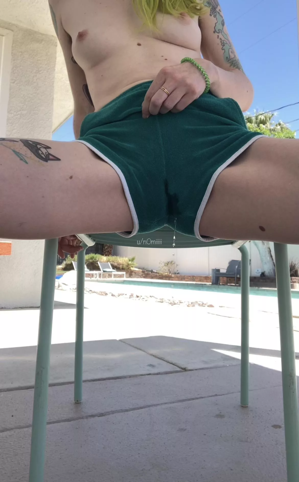 Can I pee my shorts in front of you?