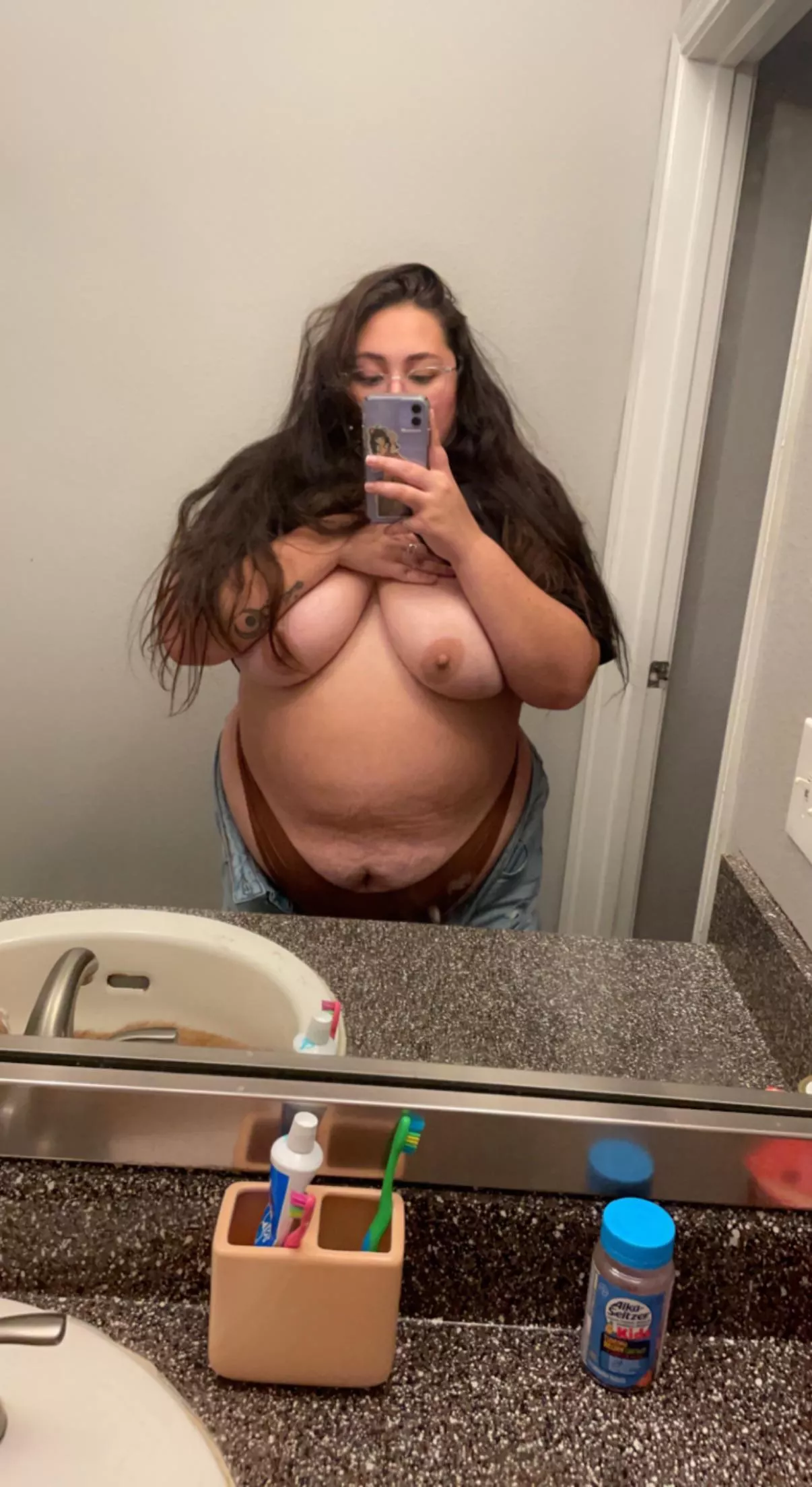 Cum here and take my clothes off