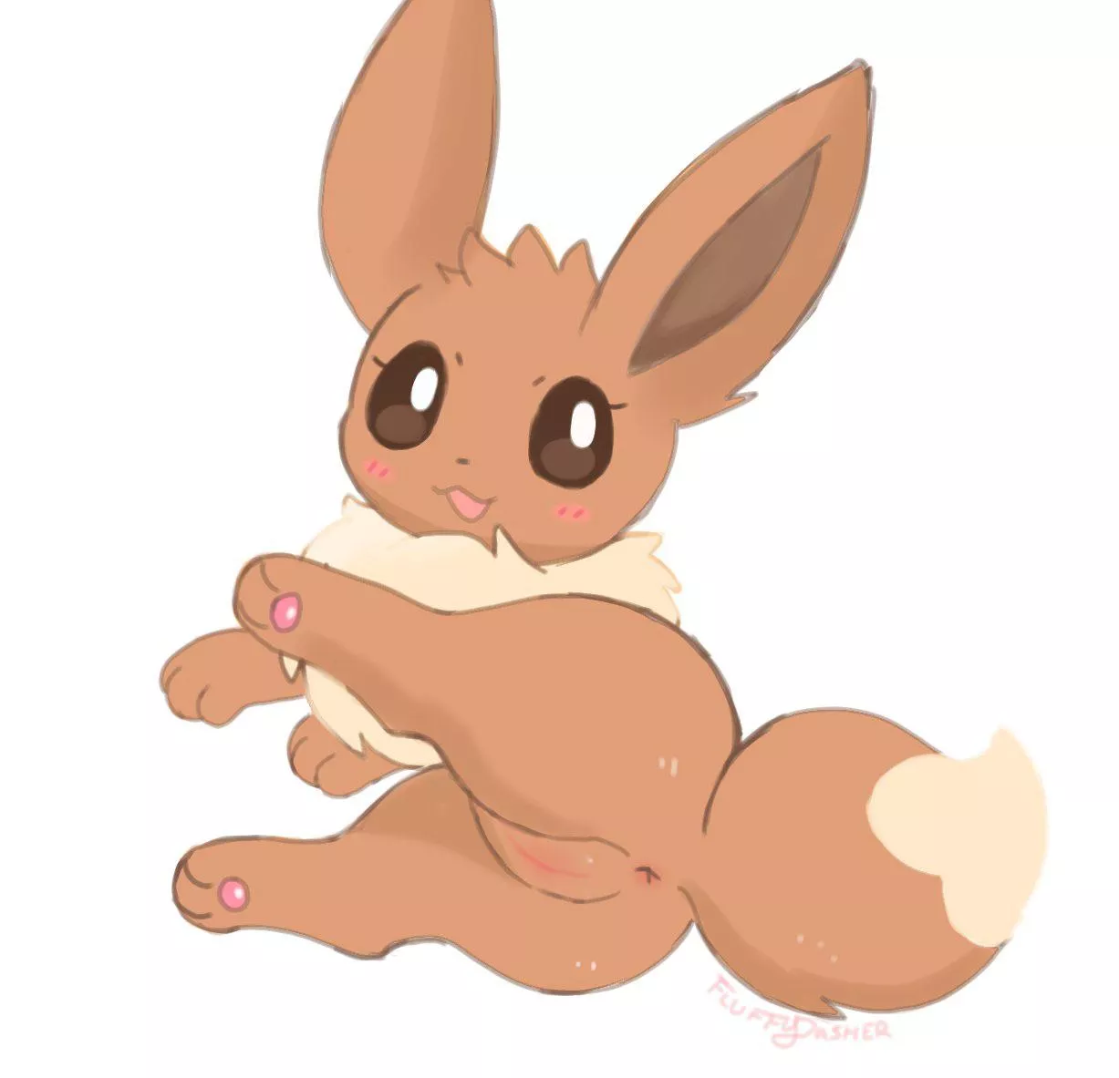 Eevee stretch! [F] (FluffyDasher)