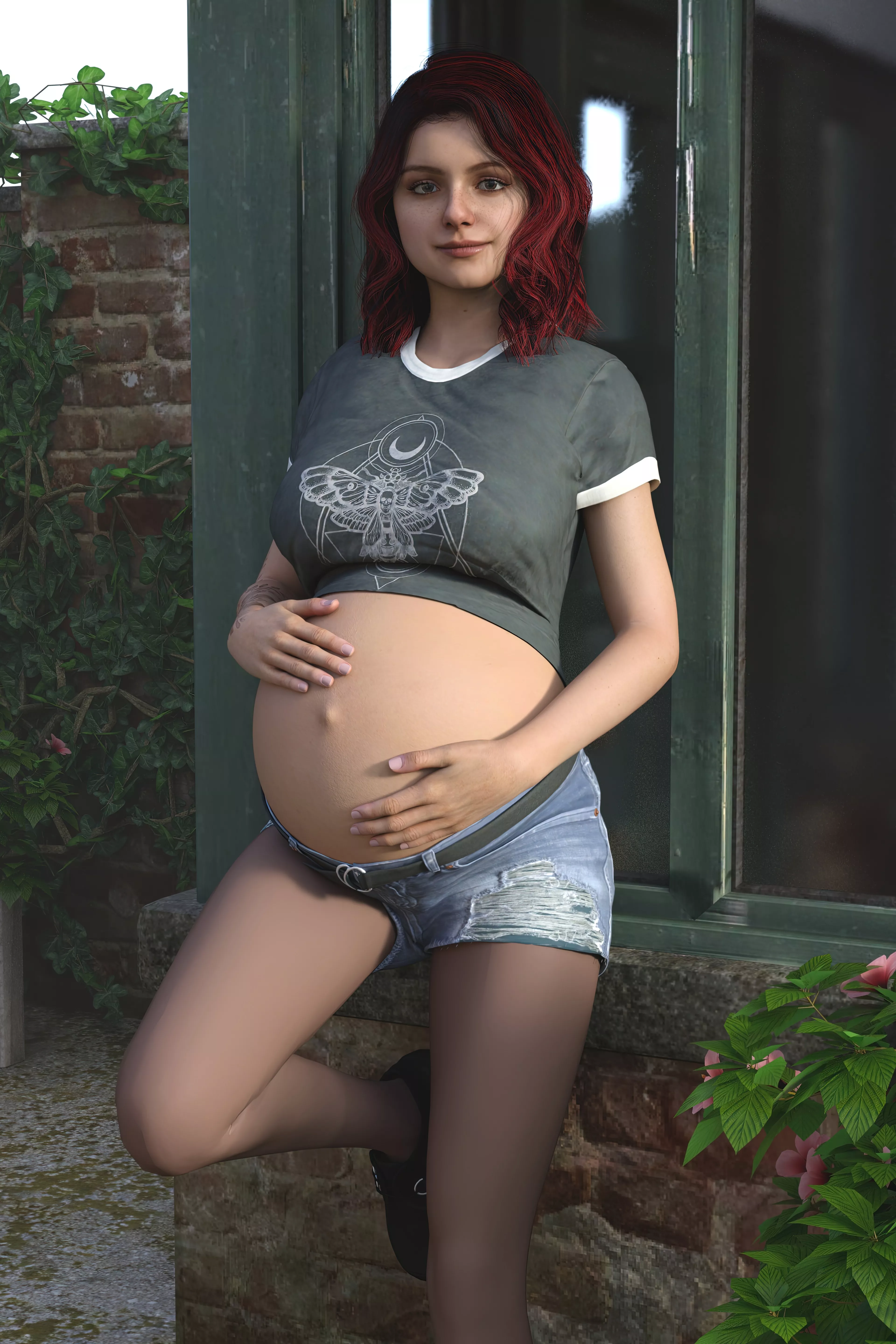 Enjoying The Fresh Air (Pregnant3DArt)