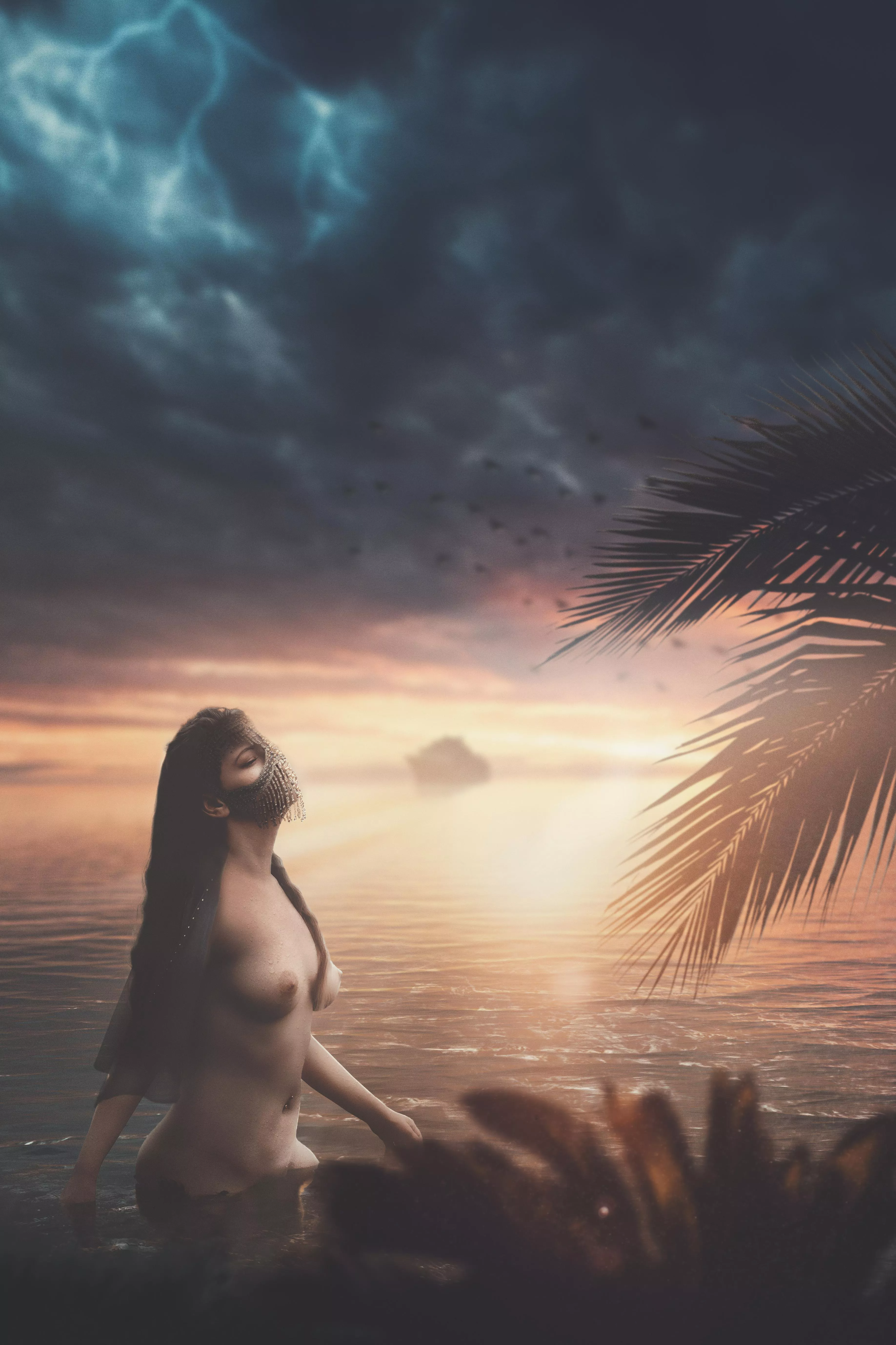 Enjoying the sunset [Photoshop - 104 Layers]