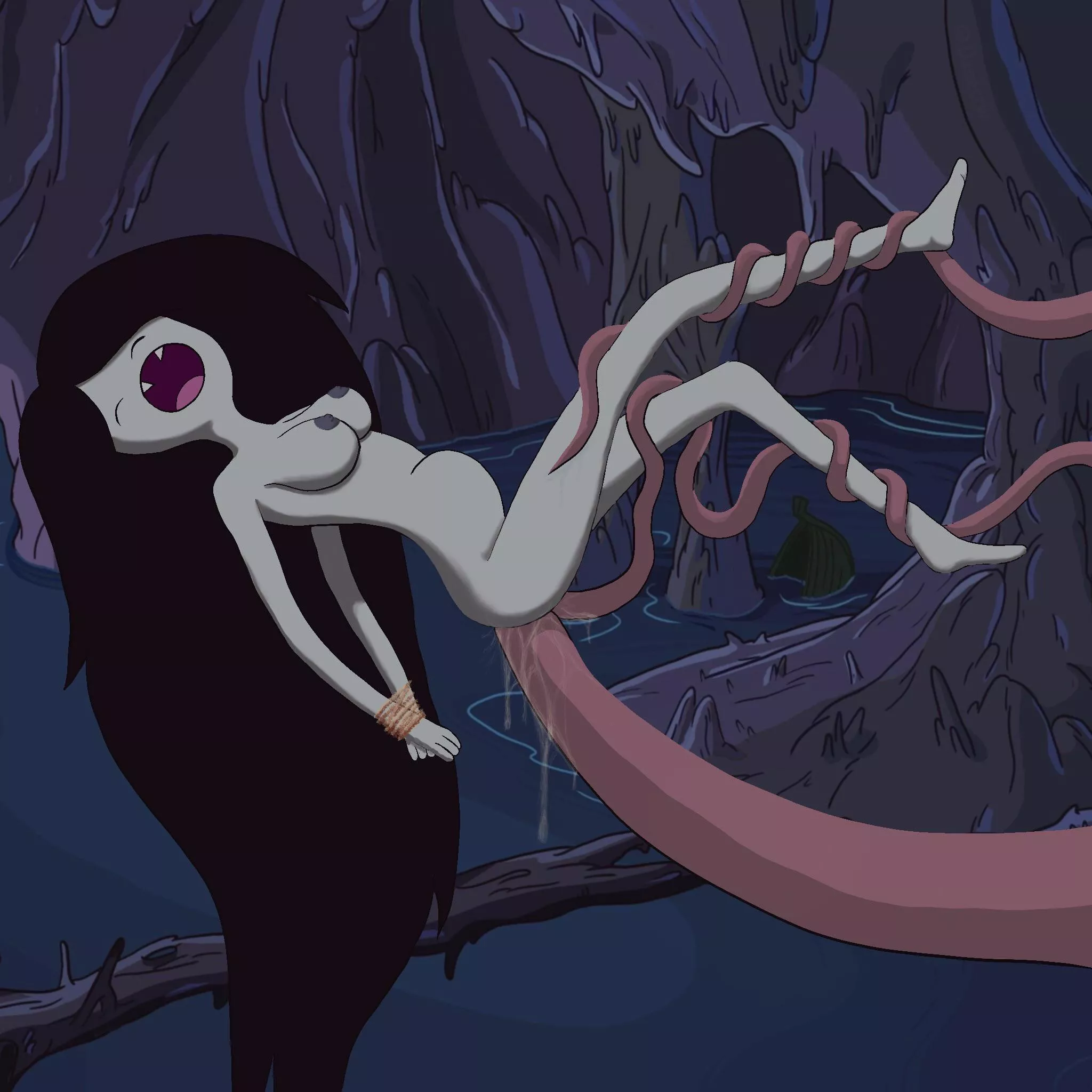 Marceline bound and fucked by tentacles (Dznecrus)