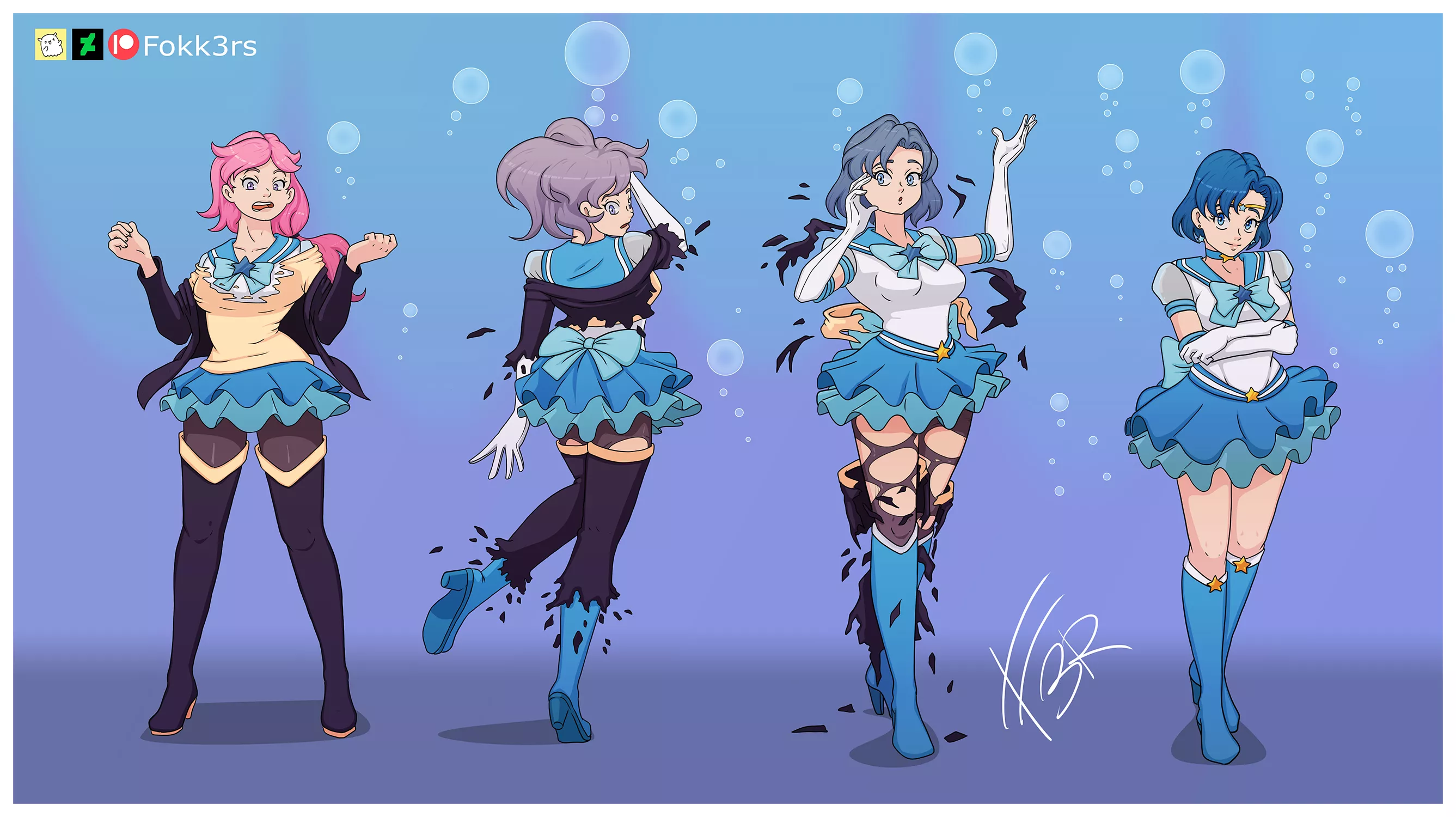 OC to Sailor Mercury (F2F) by Fokk3rs