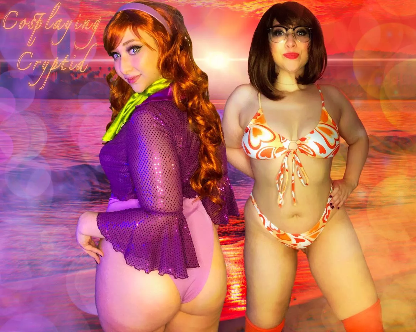 Velma and Daphne take the beach! ðŸ§¡ðŸ’œ by Cosplaying Cryptid