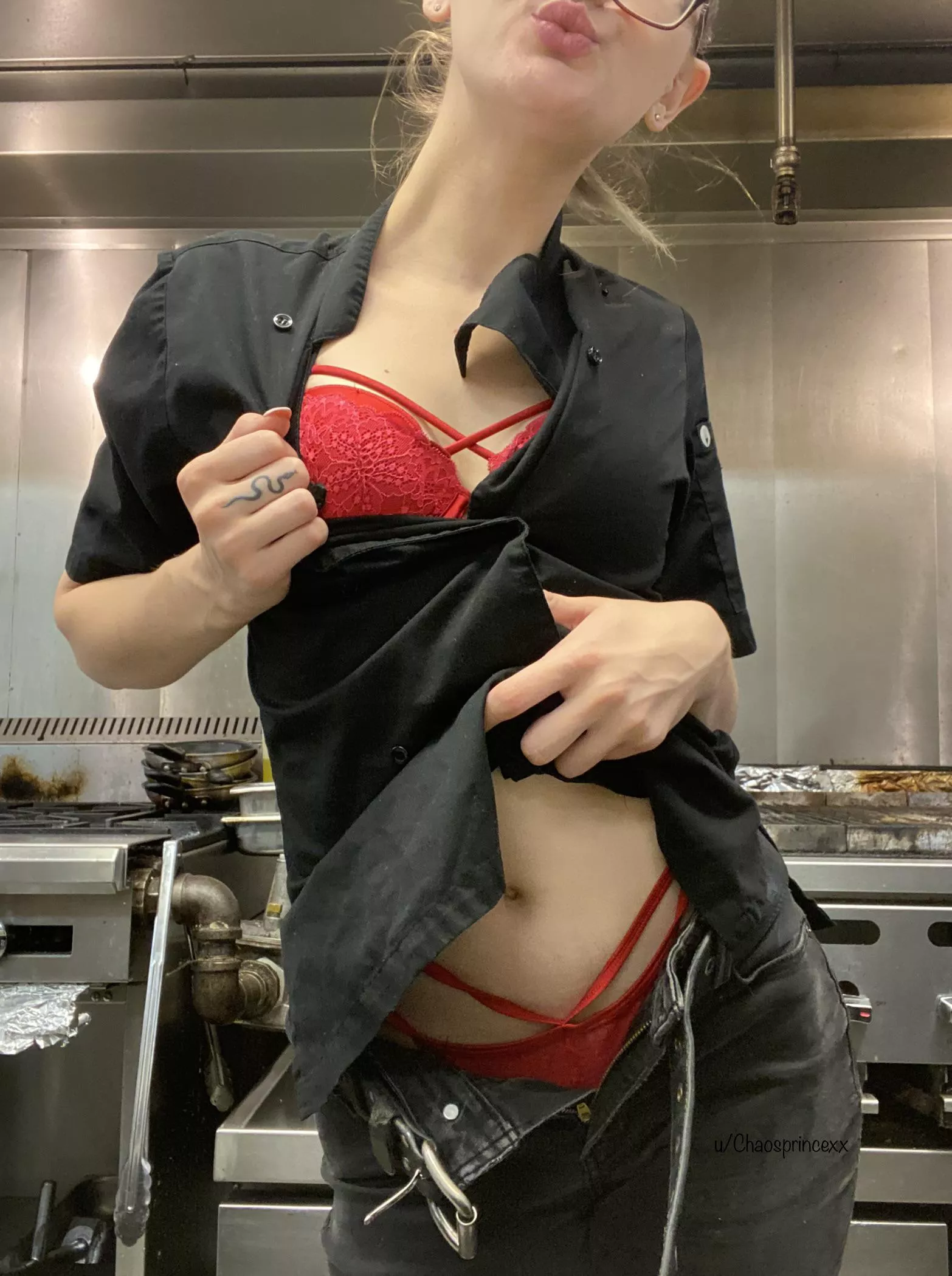 Whatâ€™s under the slutty chefs coat(;