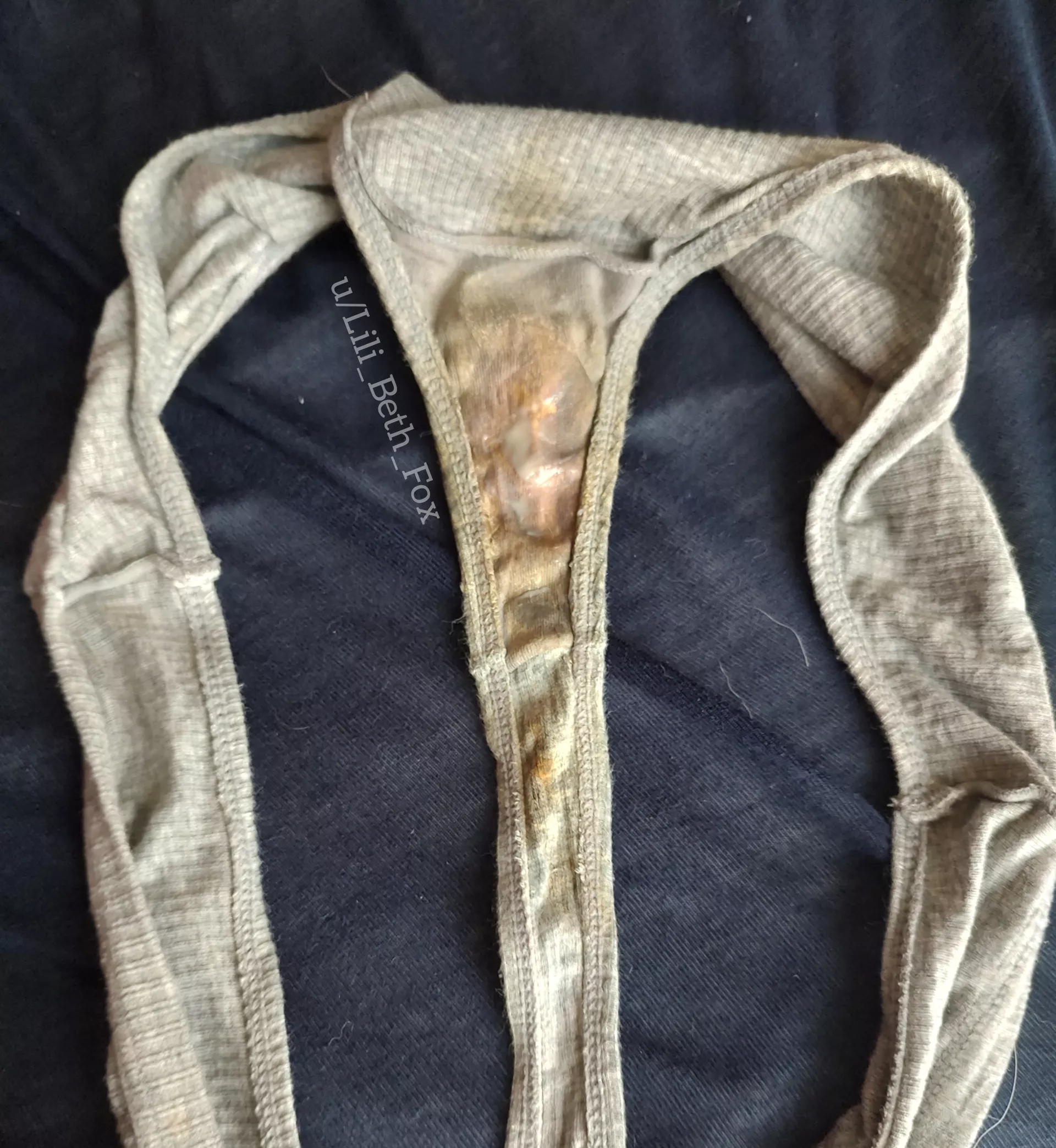 5 day panties, bleached, stained, dried! [OC]