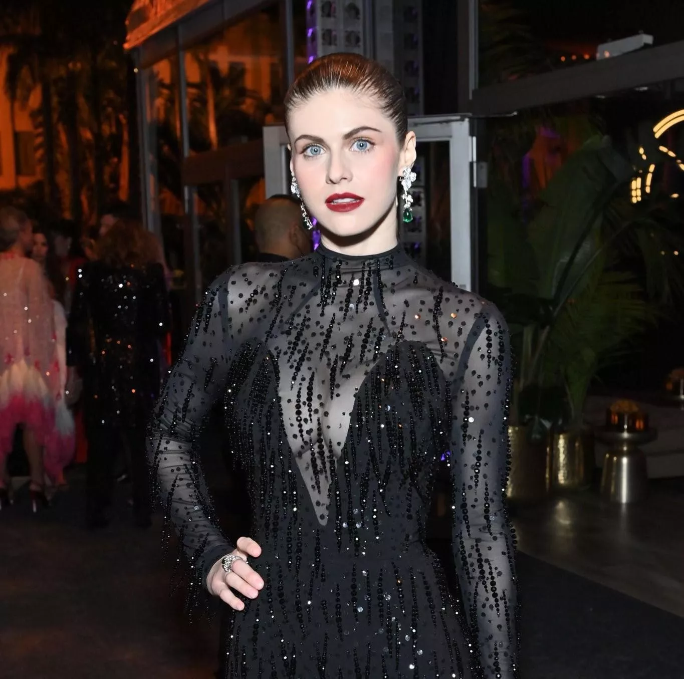 Alexandra Daddario at the Vanity Fair Oscarâ€™s Party 2022