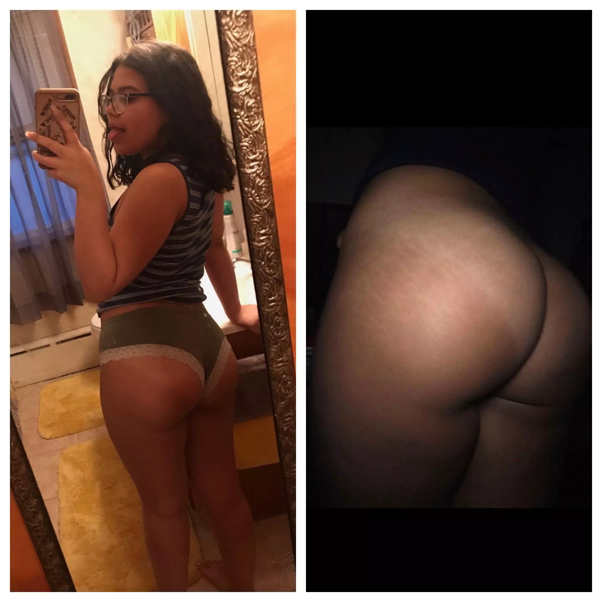 Bubble butt 18yr Dominican girlfriend with/without underwear