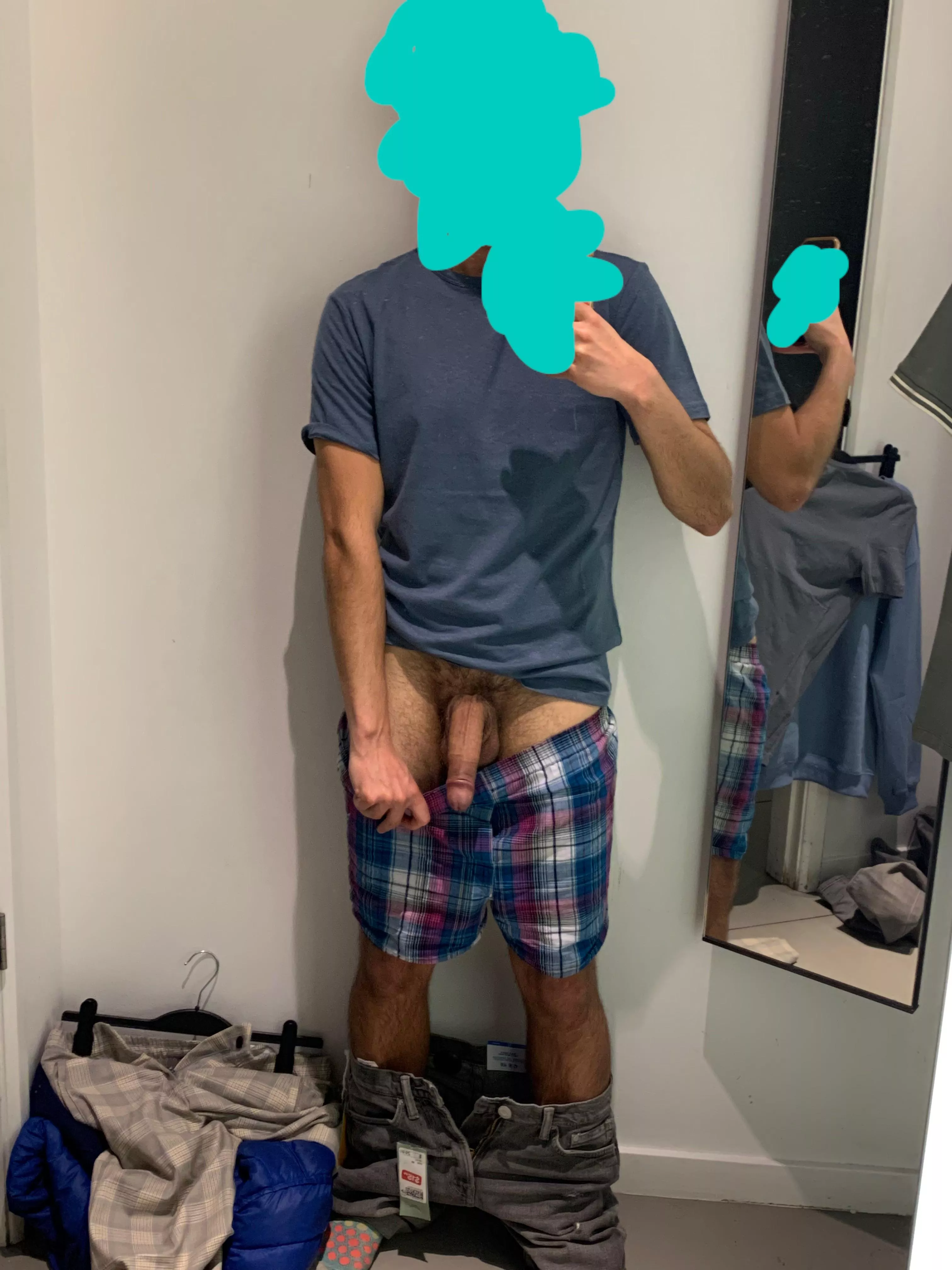 Dressing room fun. Get on your fucking knees