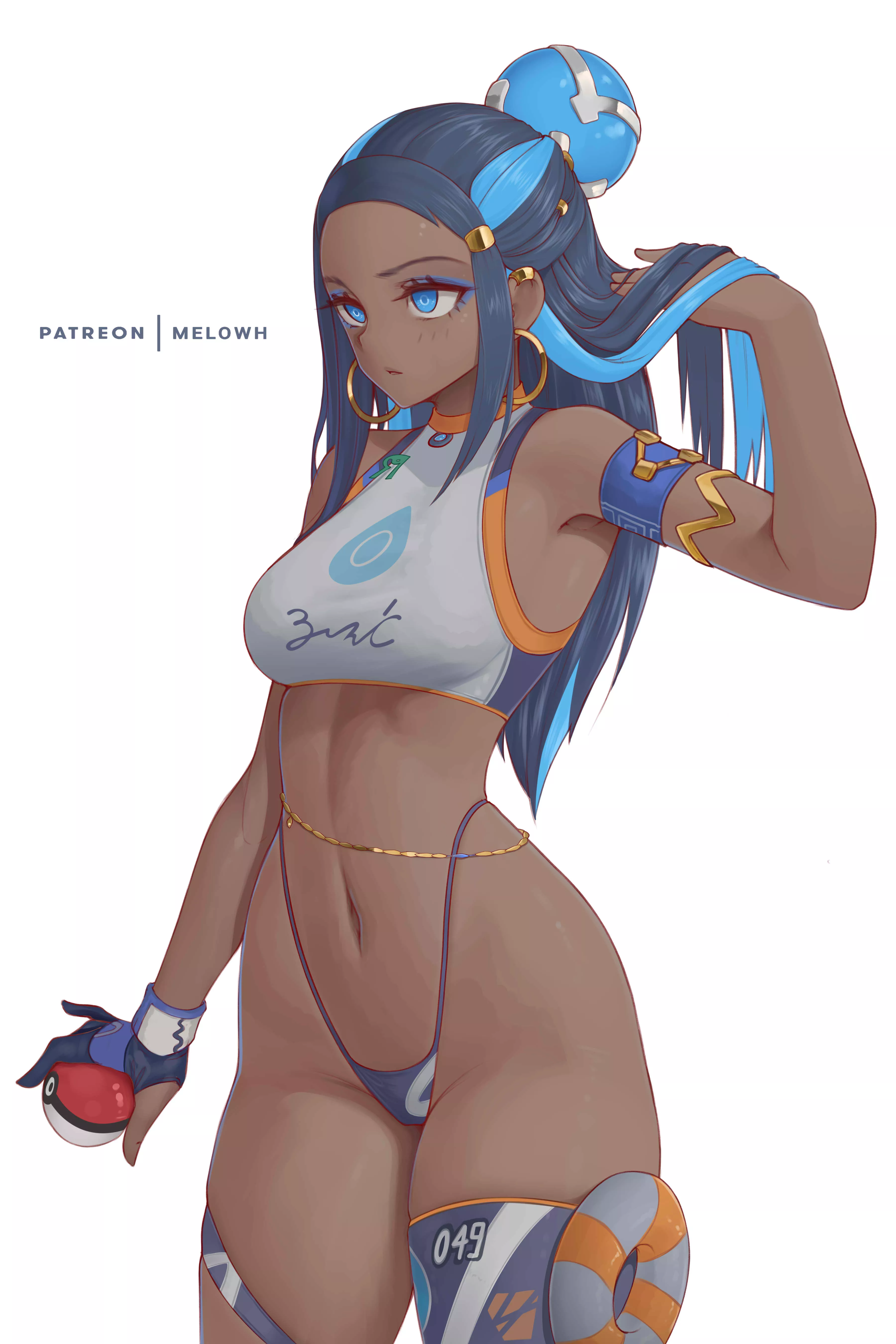 Nessa showing off her toned body