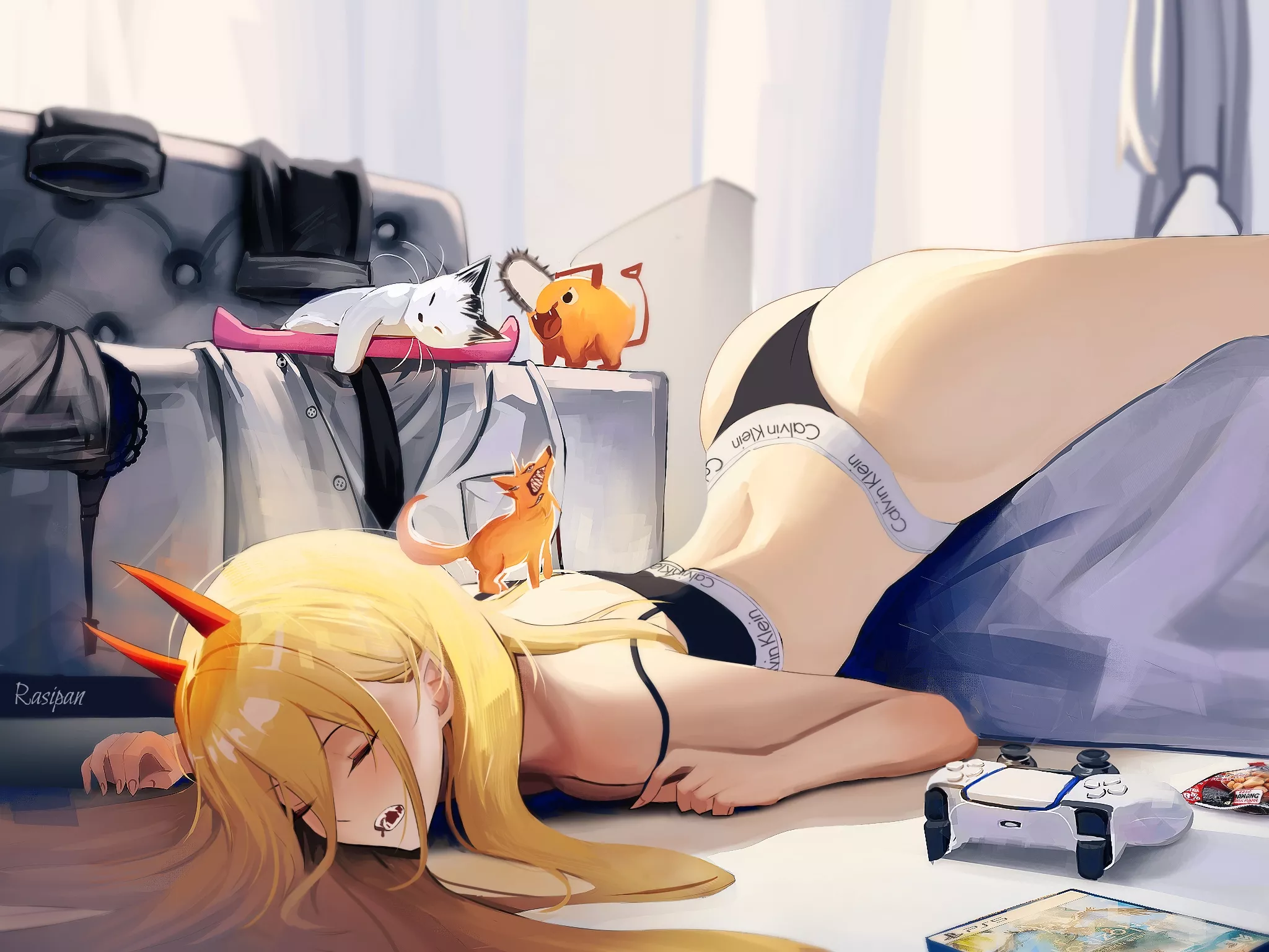 Power fell asleep while gaming (by Rasipan)