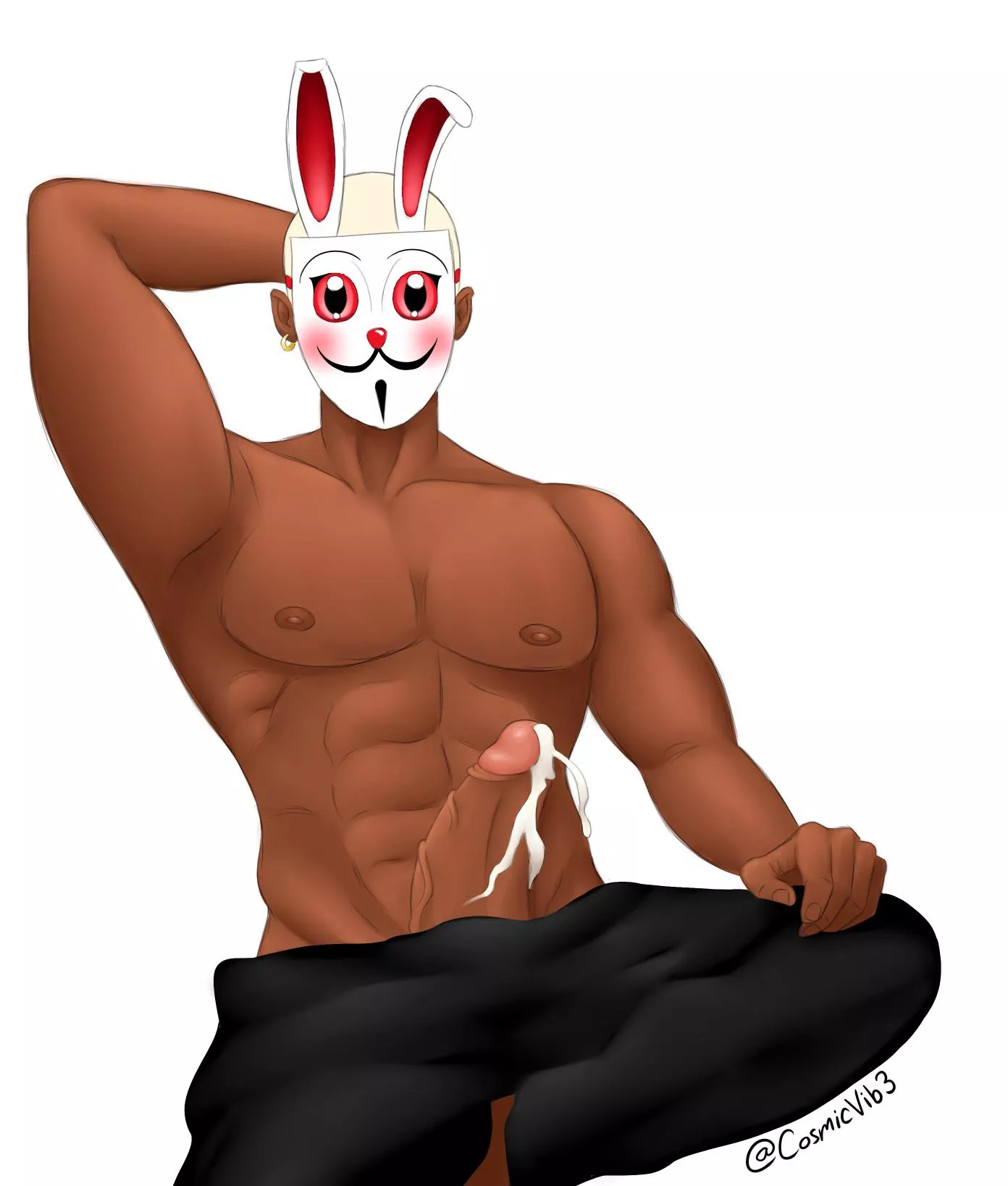 Sexy bunny (Artist is @CosmicVib3 on Twitter)