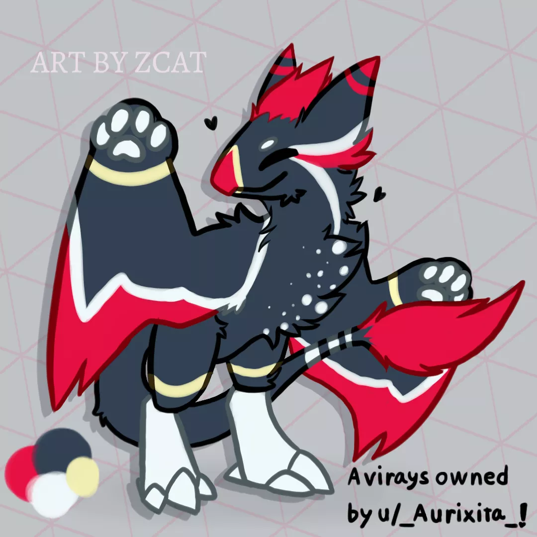 woodpecker inspired aviray! thank you to u/_Aurixita_ for making this lovely species 💜