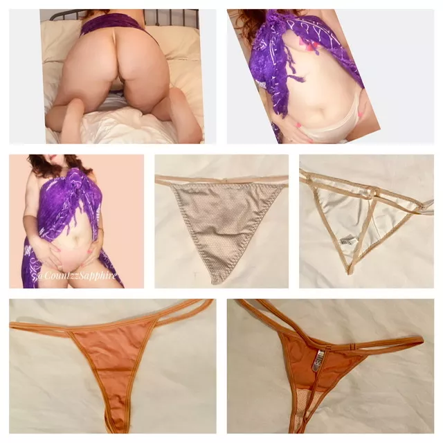 XL G-Strings peach or cream on sale! Pick one of these g-strings for $25 each or all 2 for $40! Comes with 24 hour wear, light play, 2 wearing pics, and discrete shipping within the USA . They are ready to grind my cracks so darn good just for you!