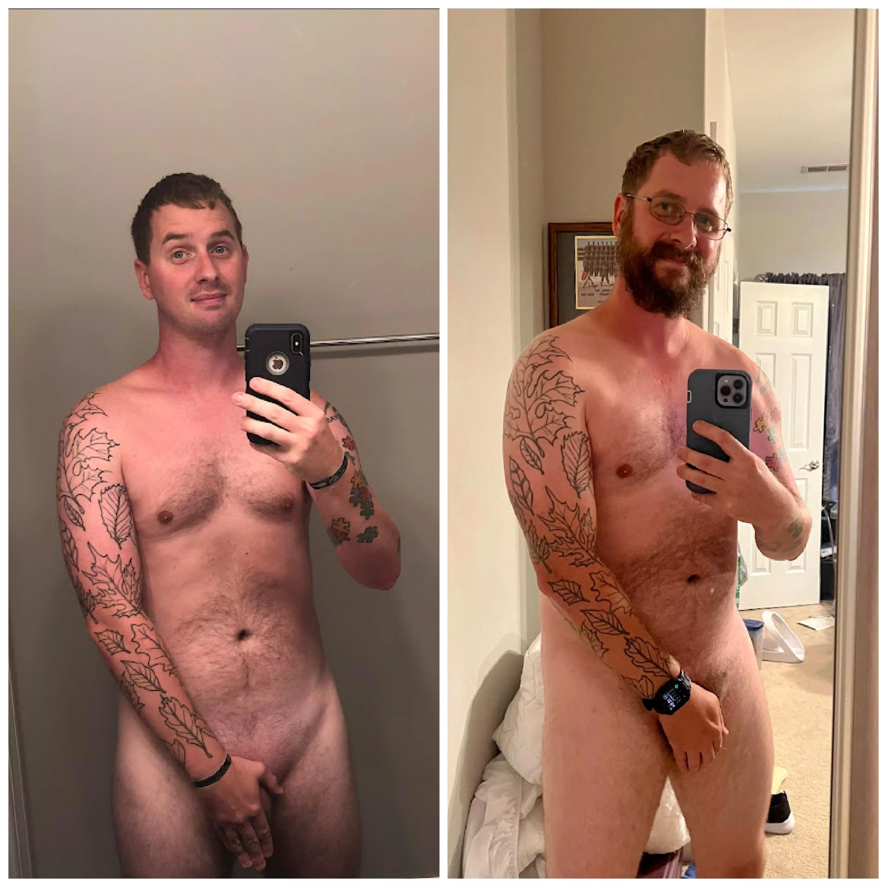 It’s been a while since I posted but here’s a comparison pic. Dad of 2 (26) vs dad of 3 (31) then vs now. Cheers 🍻