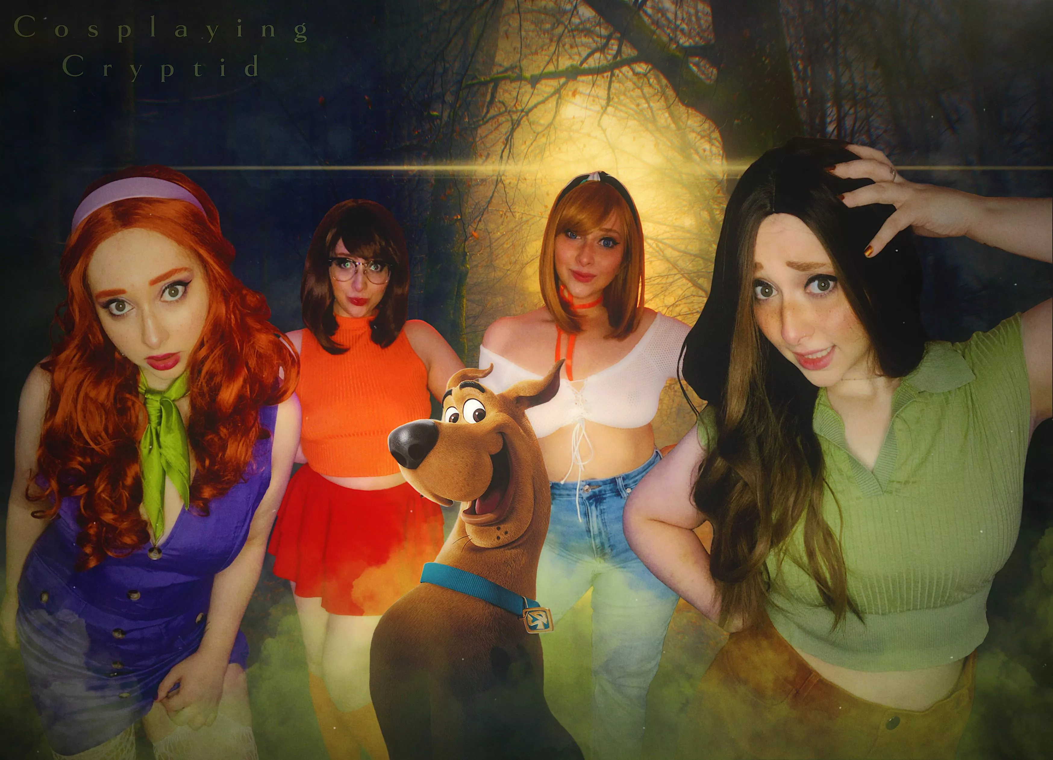 My all femme Scooby-gang! Daphne, Velma, Freddie & Shaggy by Cosplaying Cryptid