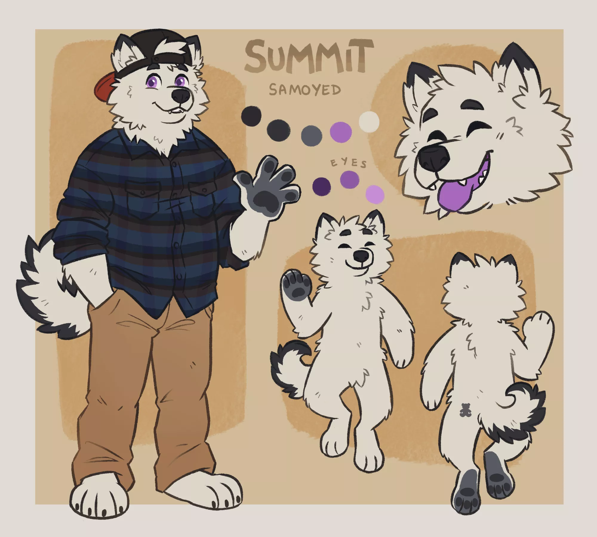 Ref sheet for someone on Twitter (art bt me _capycorny)