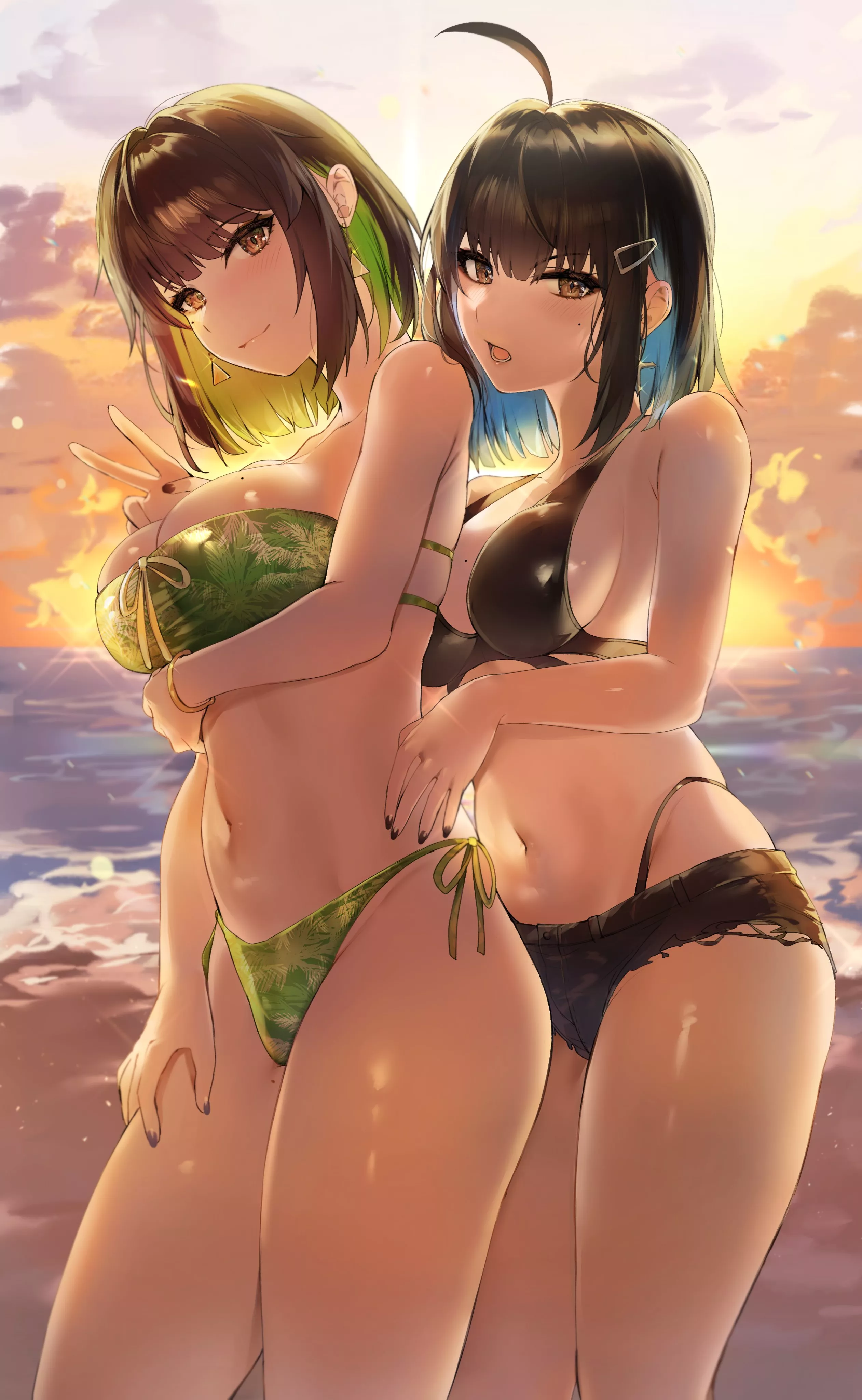 Sisters at the beach