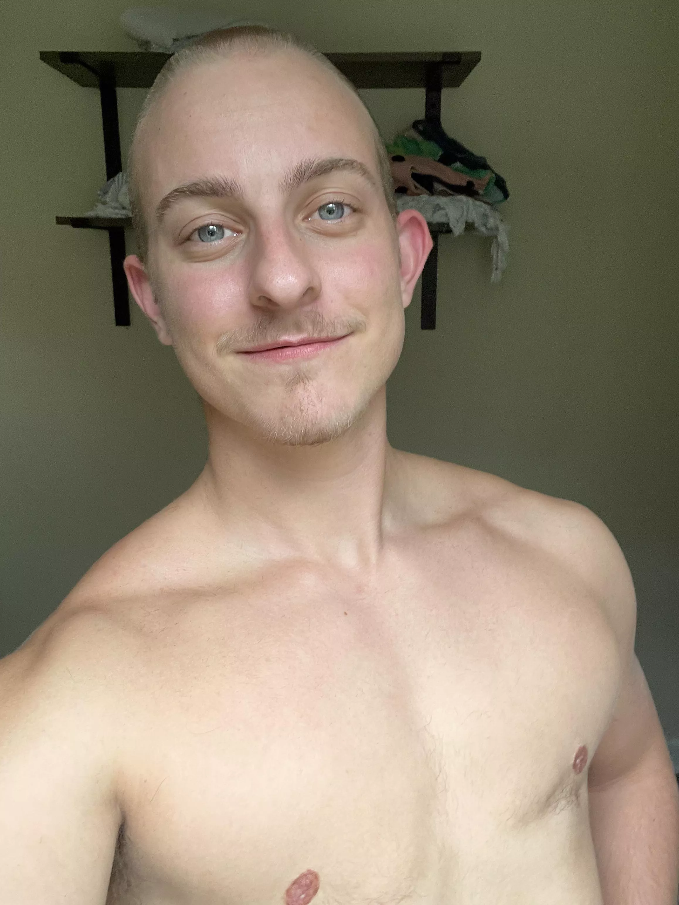 Asked for haircut advice a couple days ago, someone said buzzed, I said â€œyes sir!â€ Lol