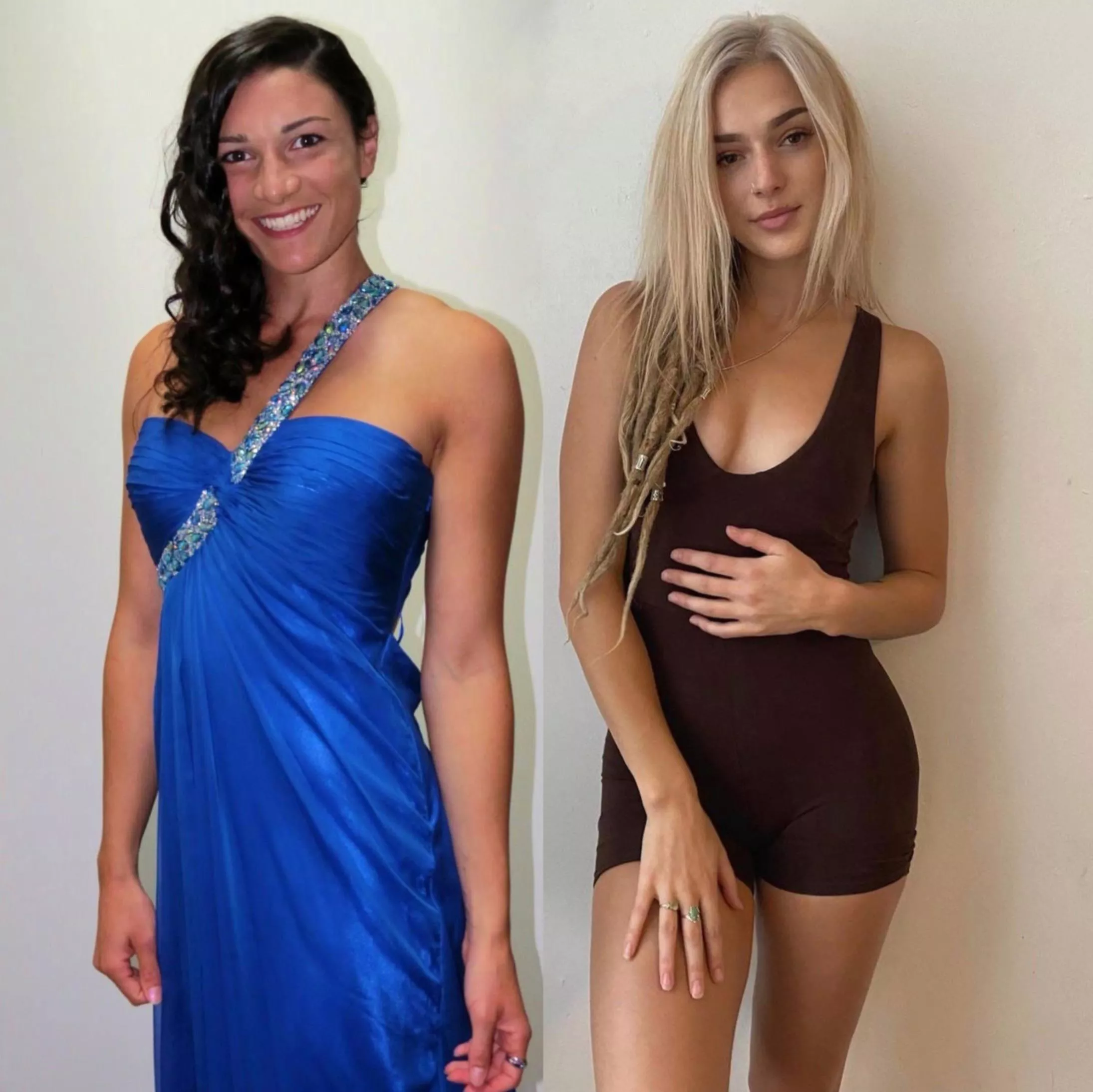 Michelle Jenneke and Georgia Ellenwood dressed up