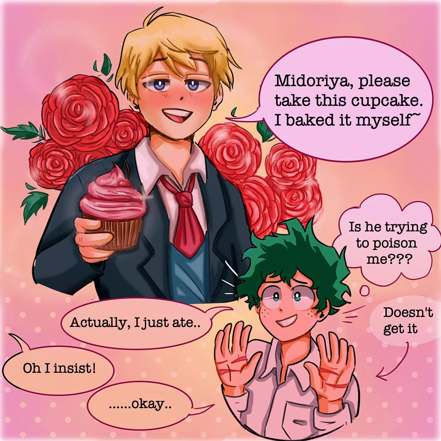 Monoma Is Attempting A Courtship (Izuku Is Oblivious 😔💞) (By @LoveSpelt) | MonoDeku | My Hero Academia