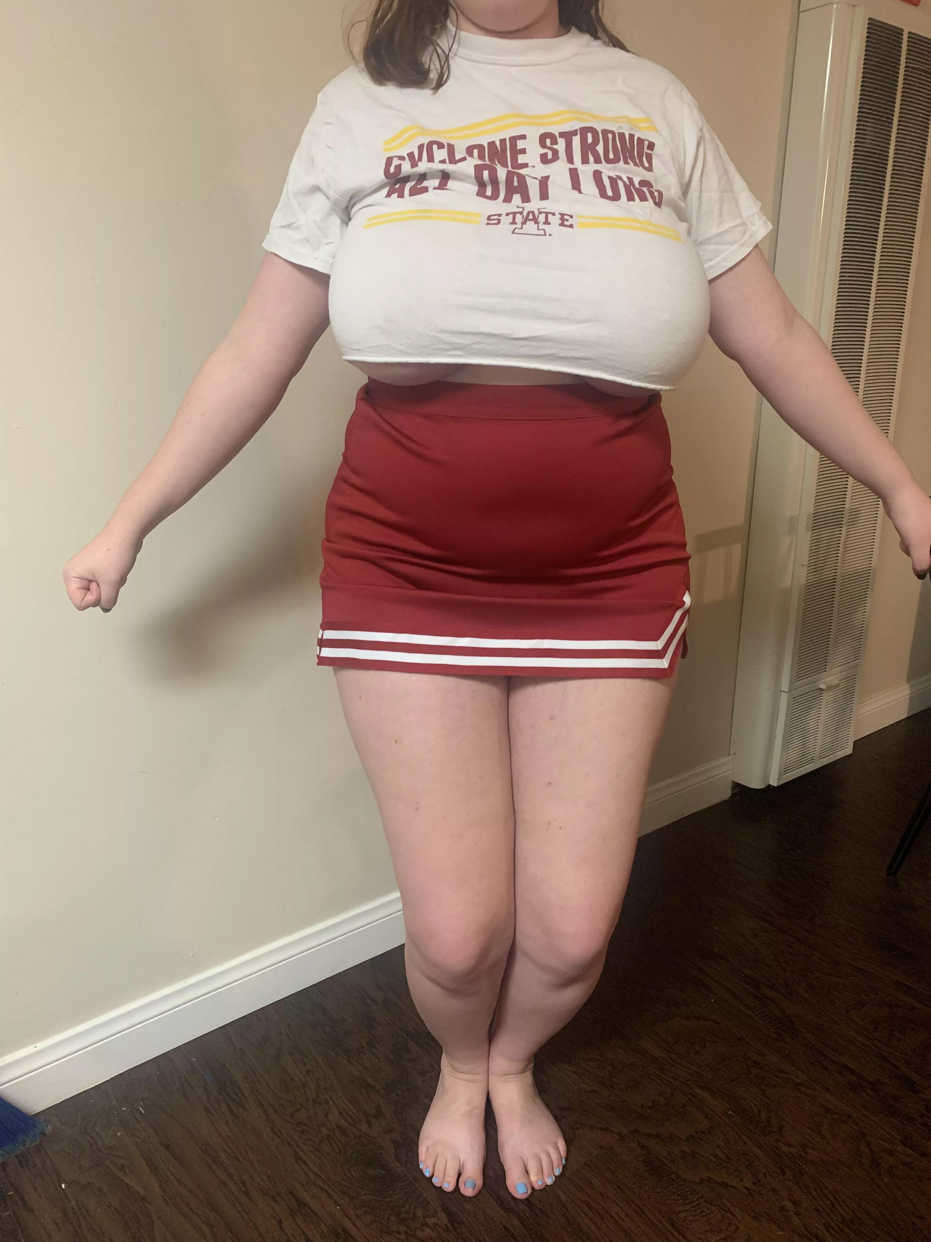 My old cheer skirt has gotten tight